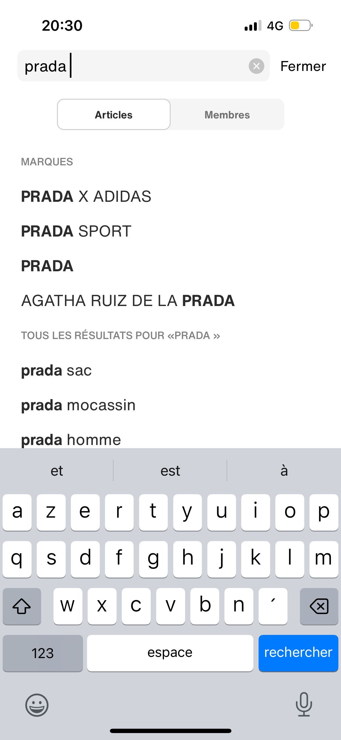 search (Prada Search)