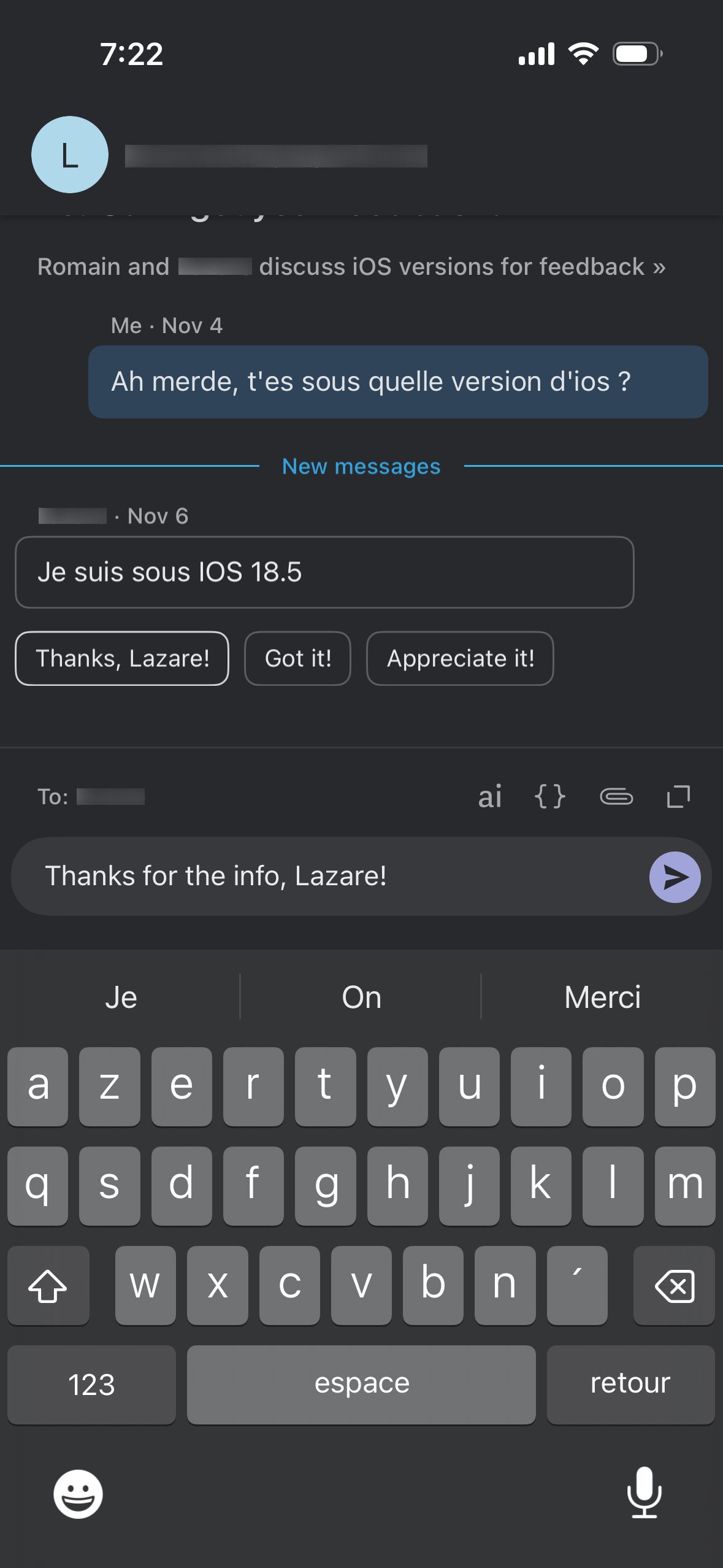 Chat Screen (Superhuman)