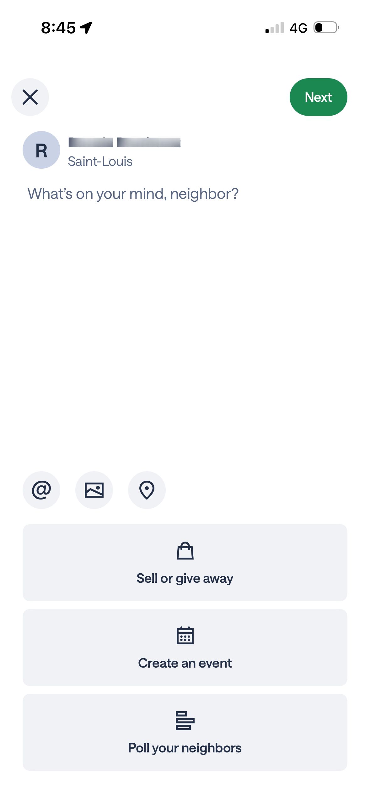 Social Feed Post Creation (Nextdoor)