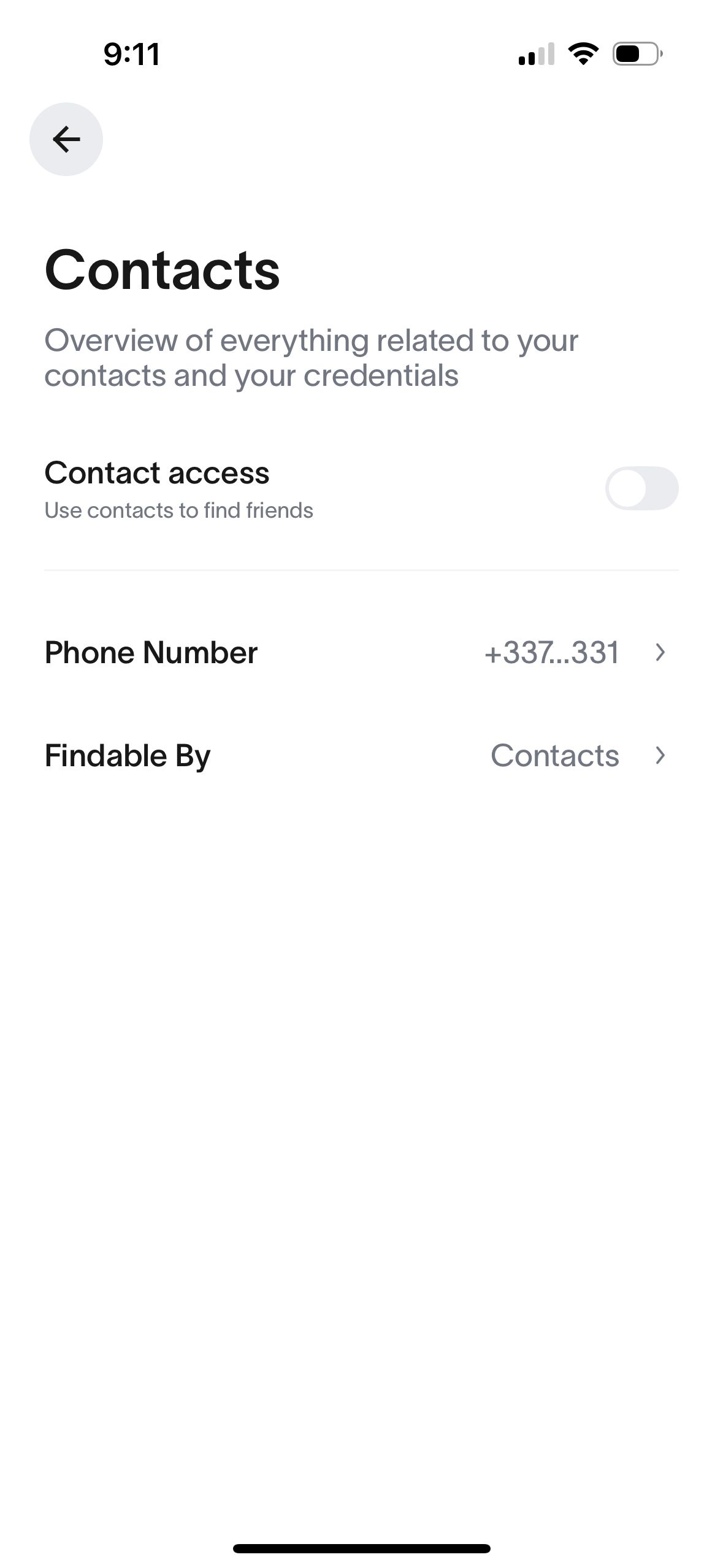 settings (World App)