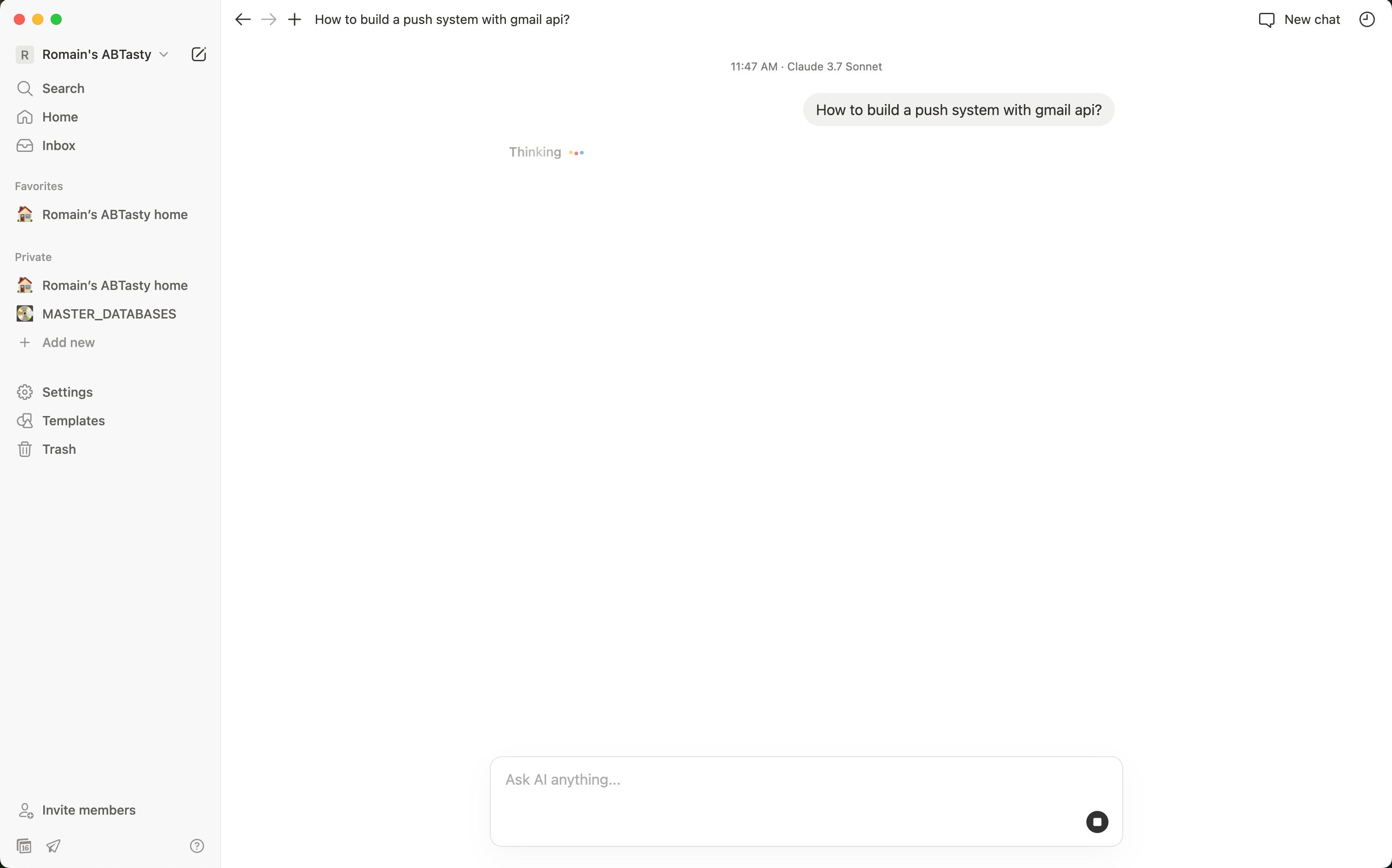 Chat Interface (Notion)