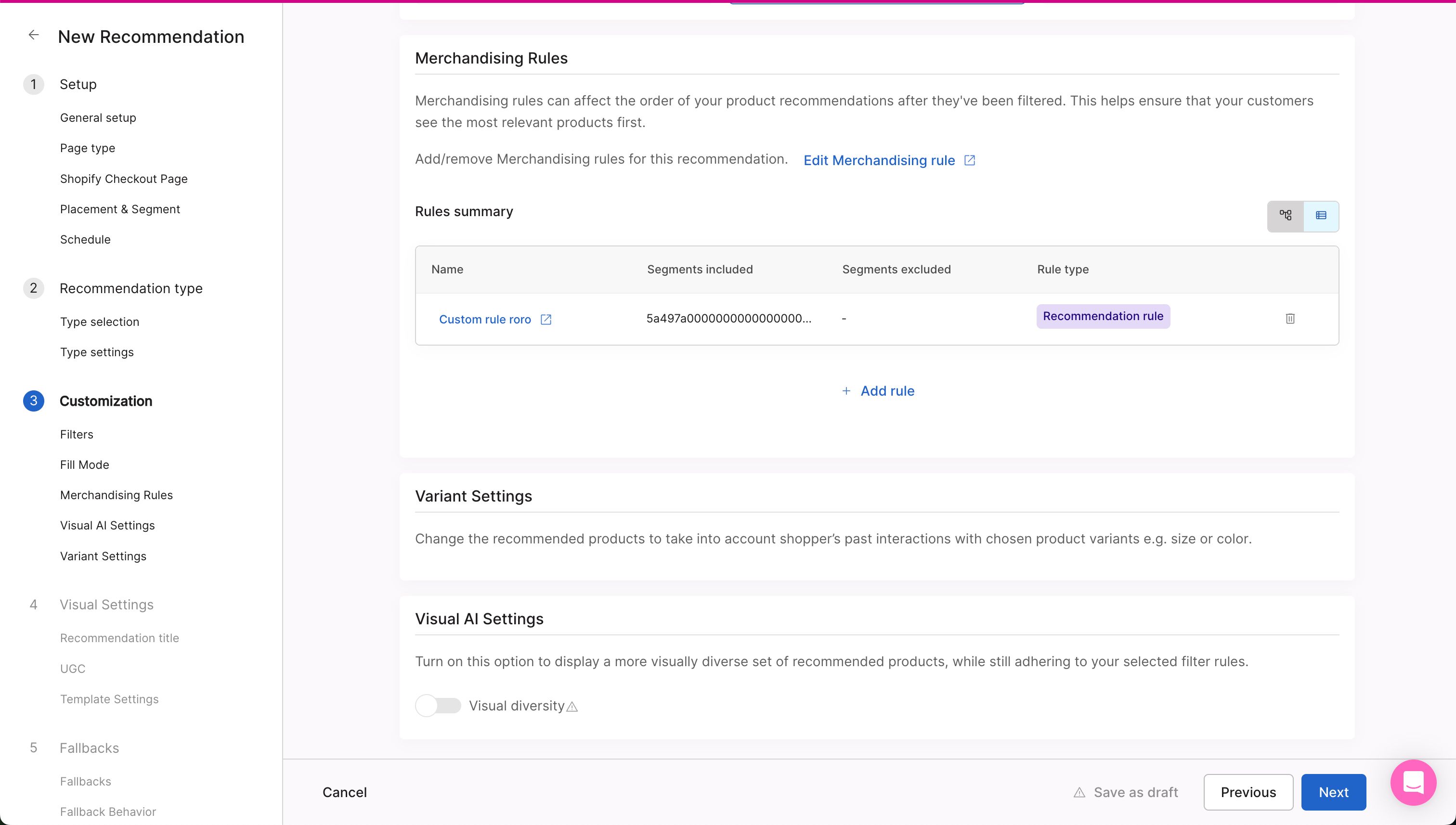 Settings / Configuration (Nosto)