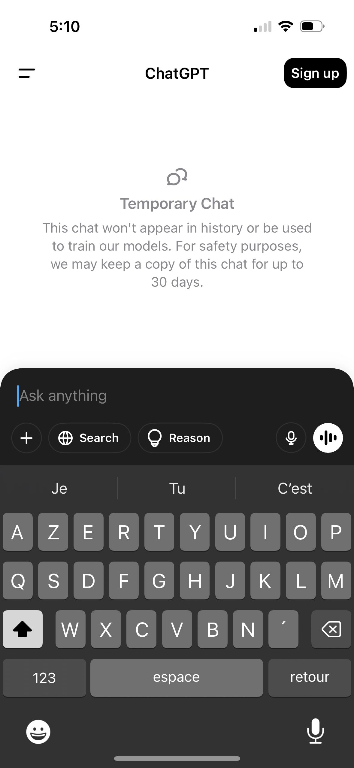 Chat Interface (ChatGPT)