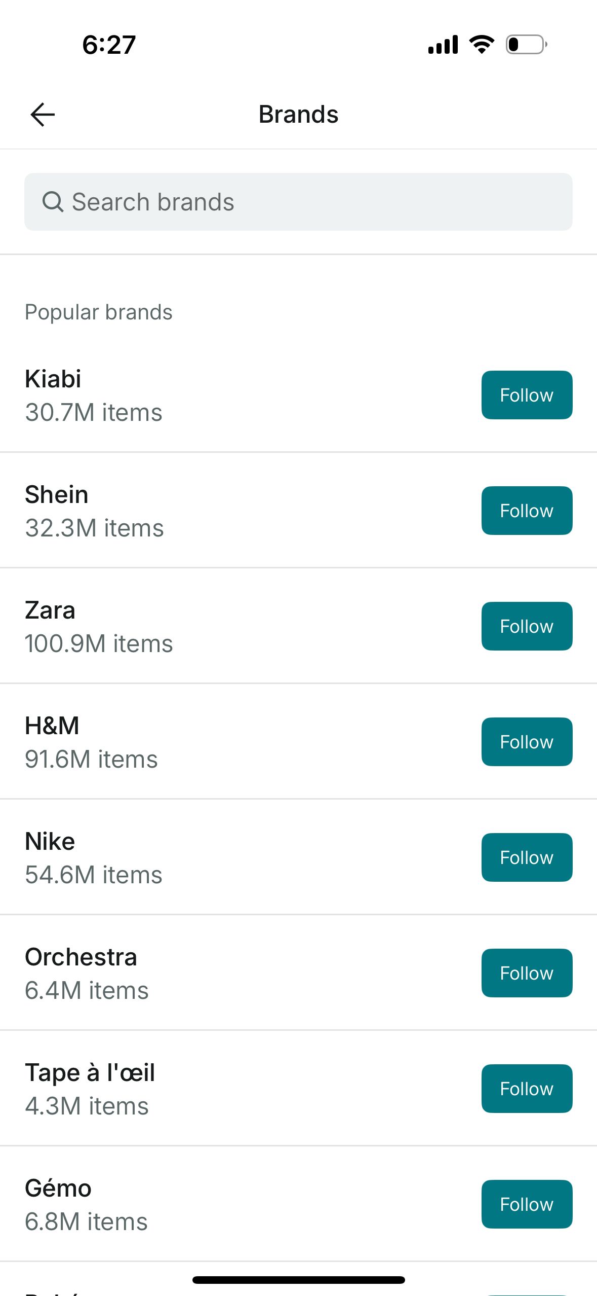 Brand List