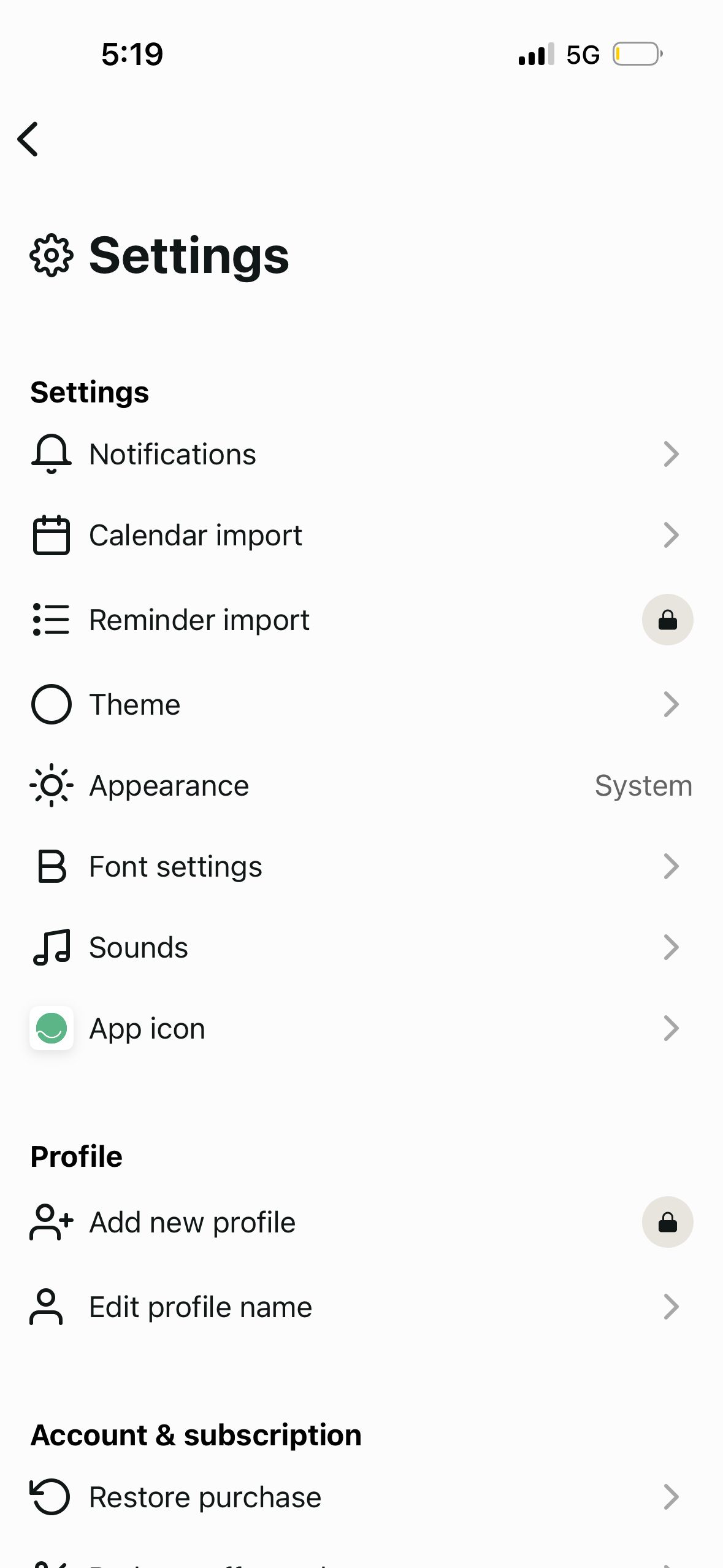 settings (Tiimo)