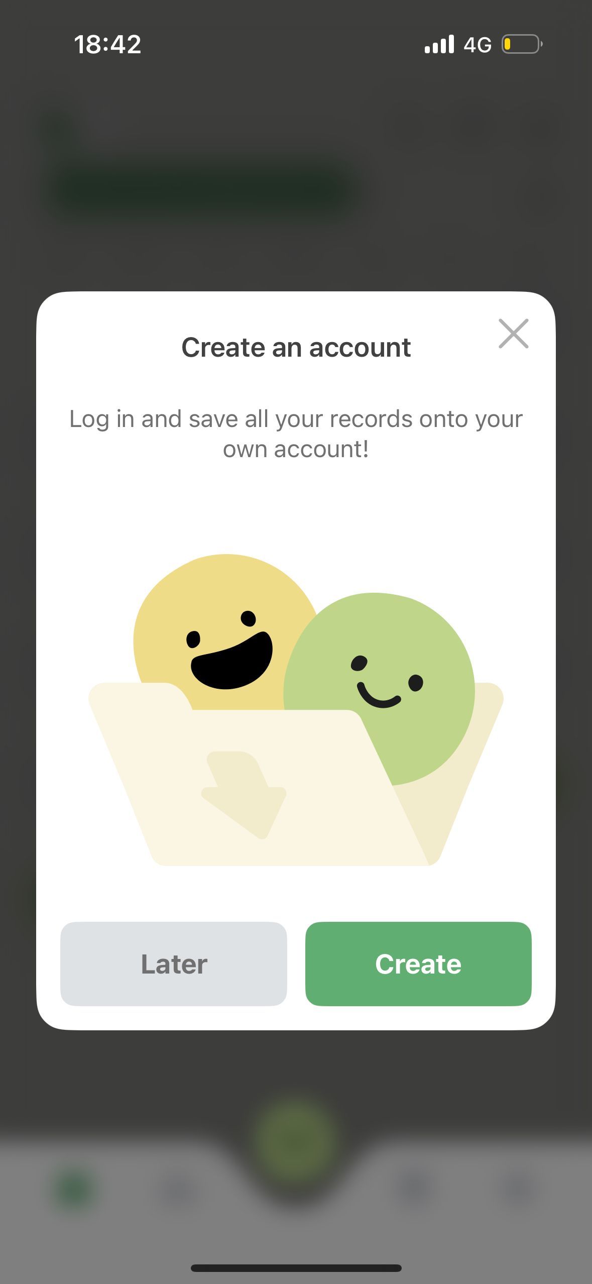 dialog (Account Creation)