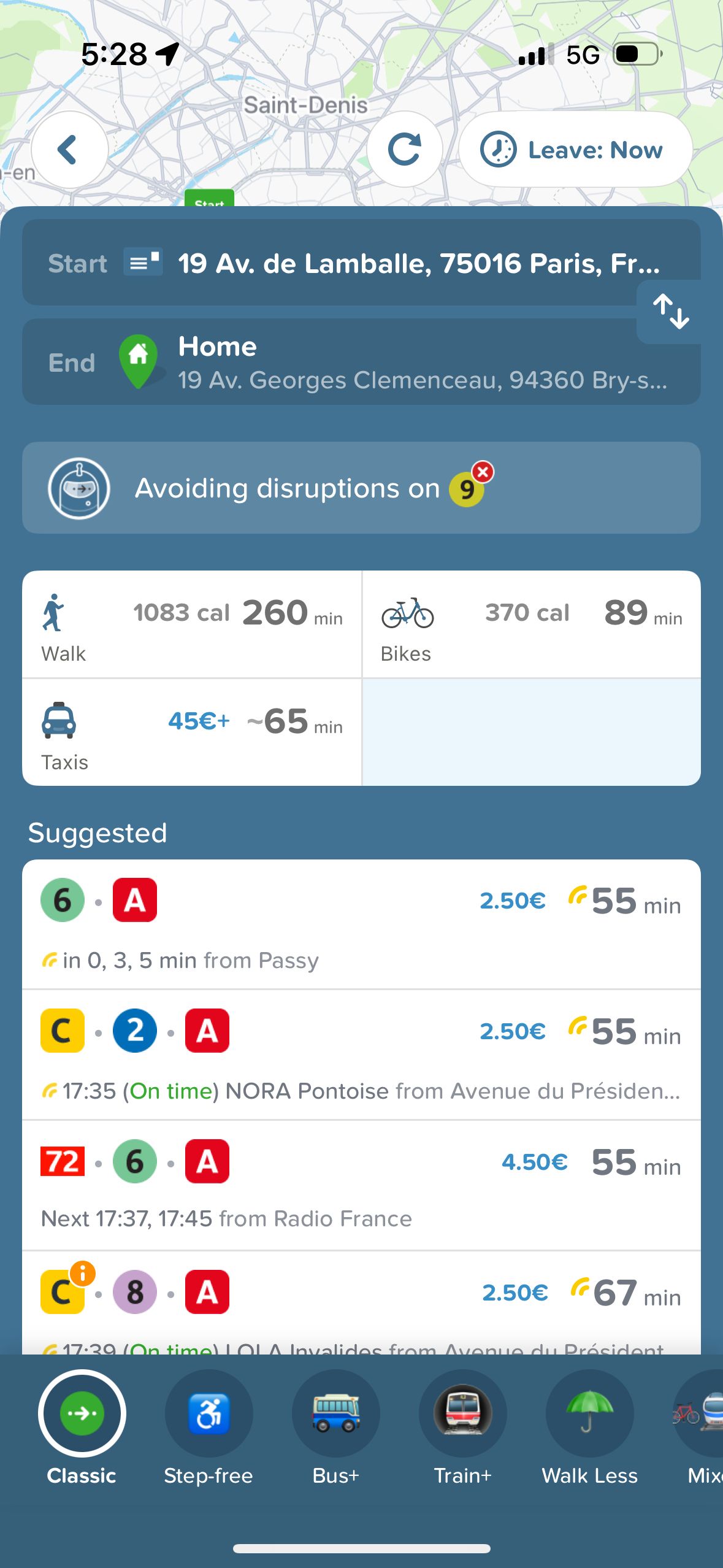 Route Planning (Citymapper)