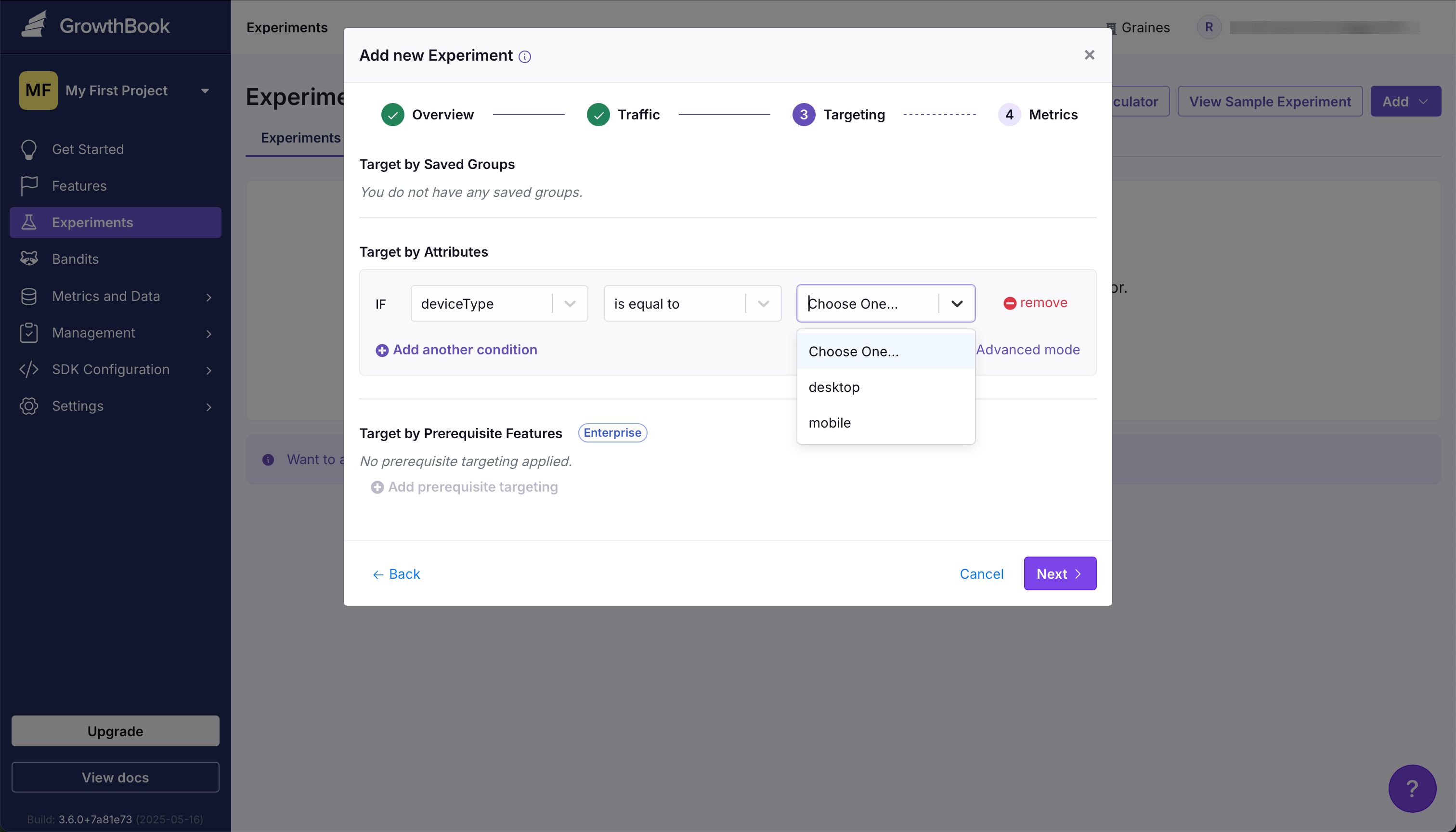 Modal (Growthbook)