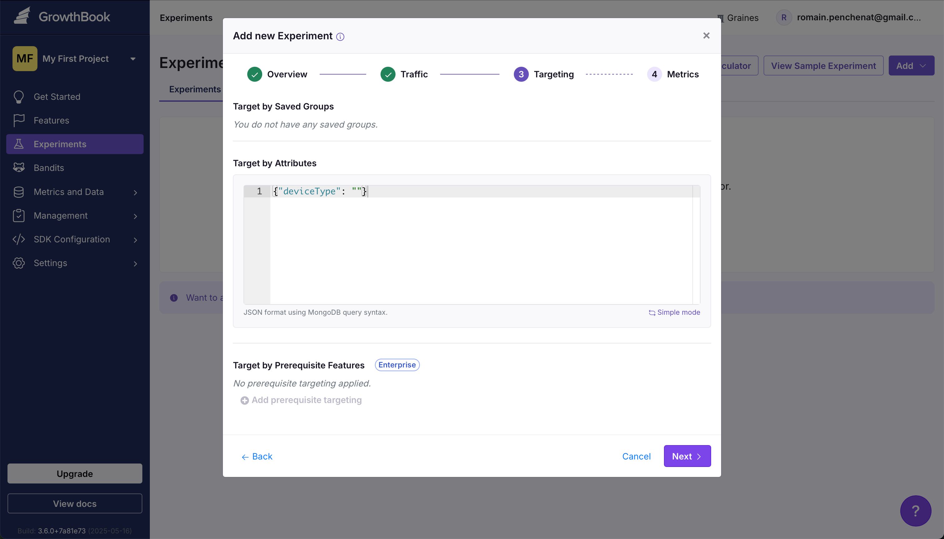 Modal (Growthbook)