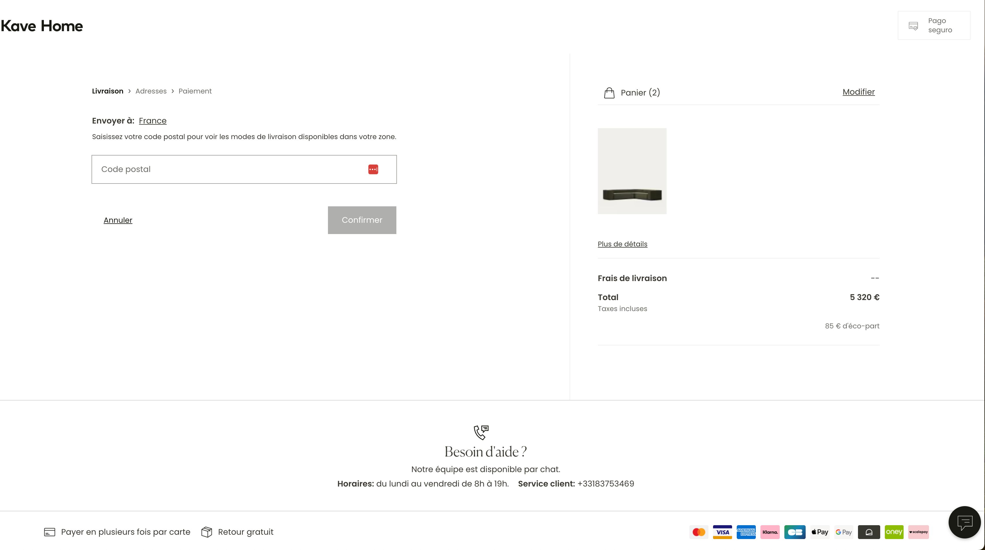 checkout (Kave Home)