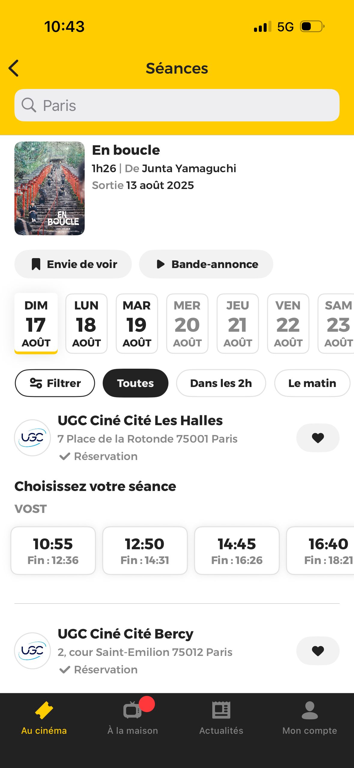 Movie Listing (AlloCiné)