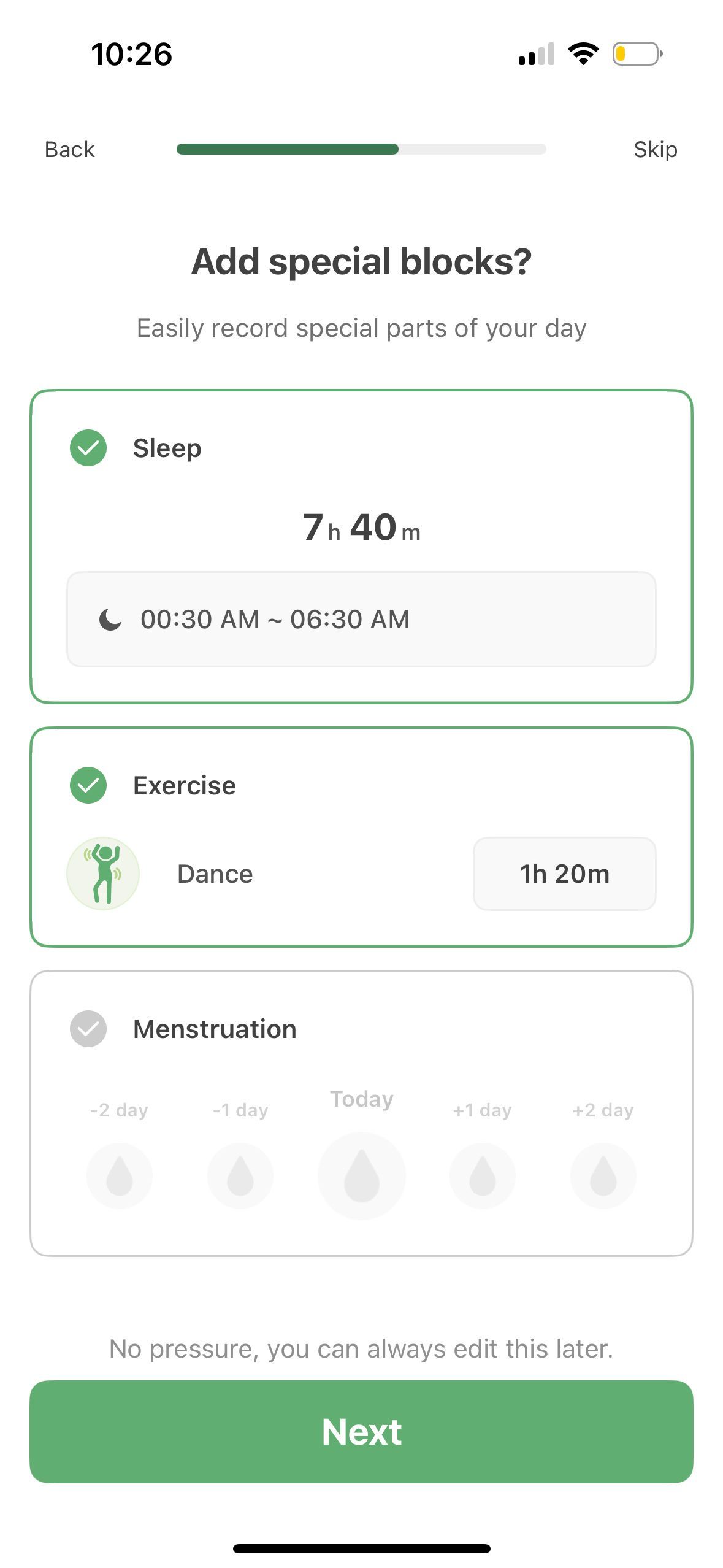 activity (Daily Tracker)