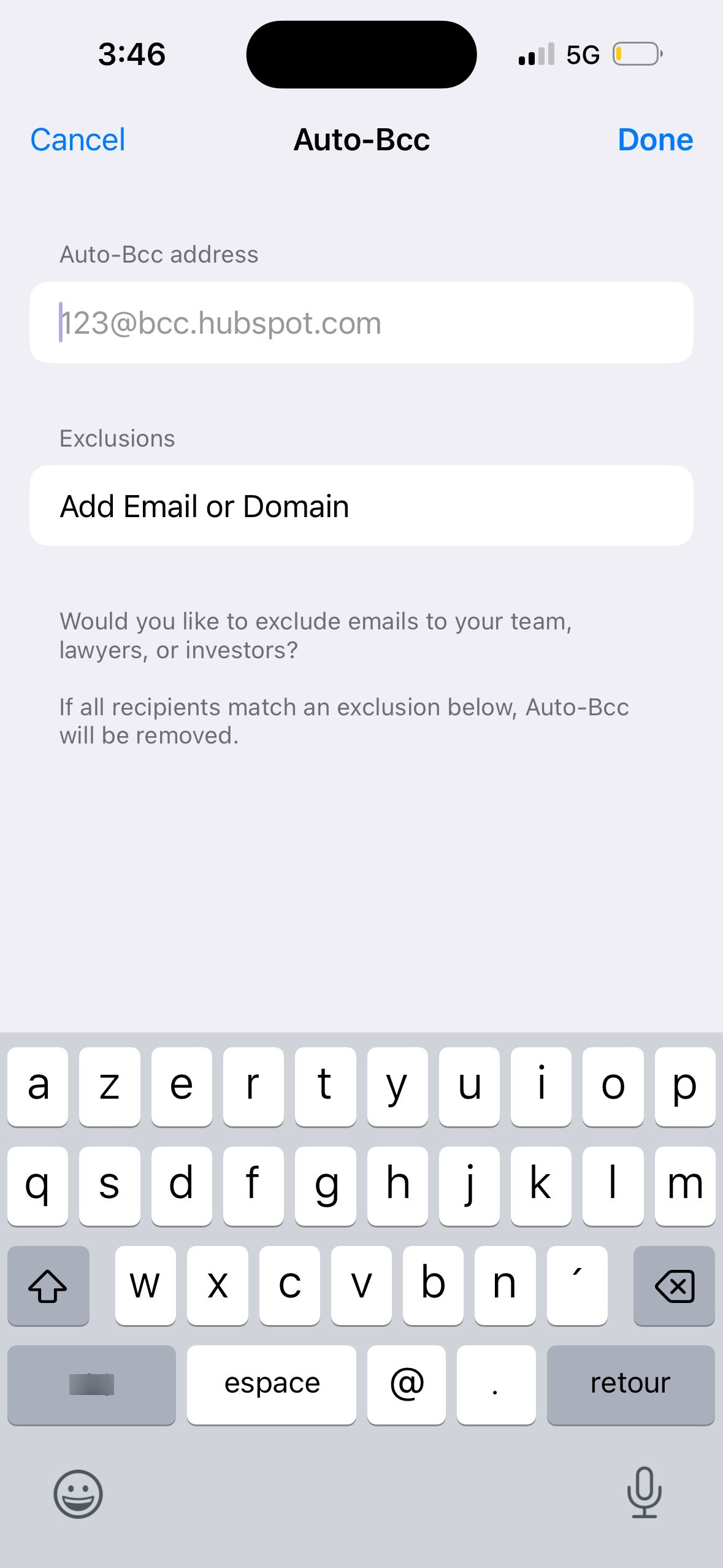 settings screen (Superhuman)