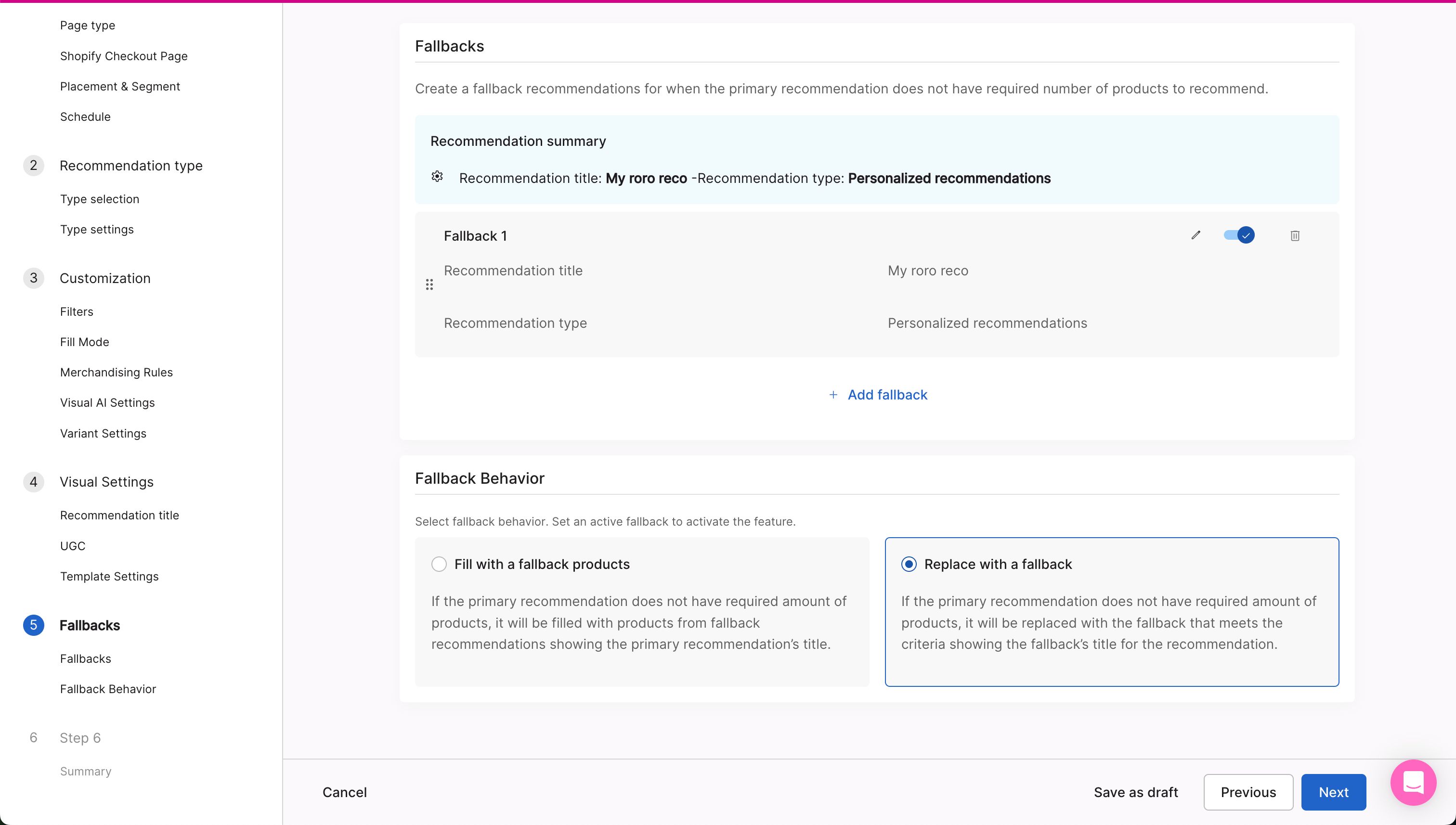 Settings / Configuration (Nosto)