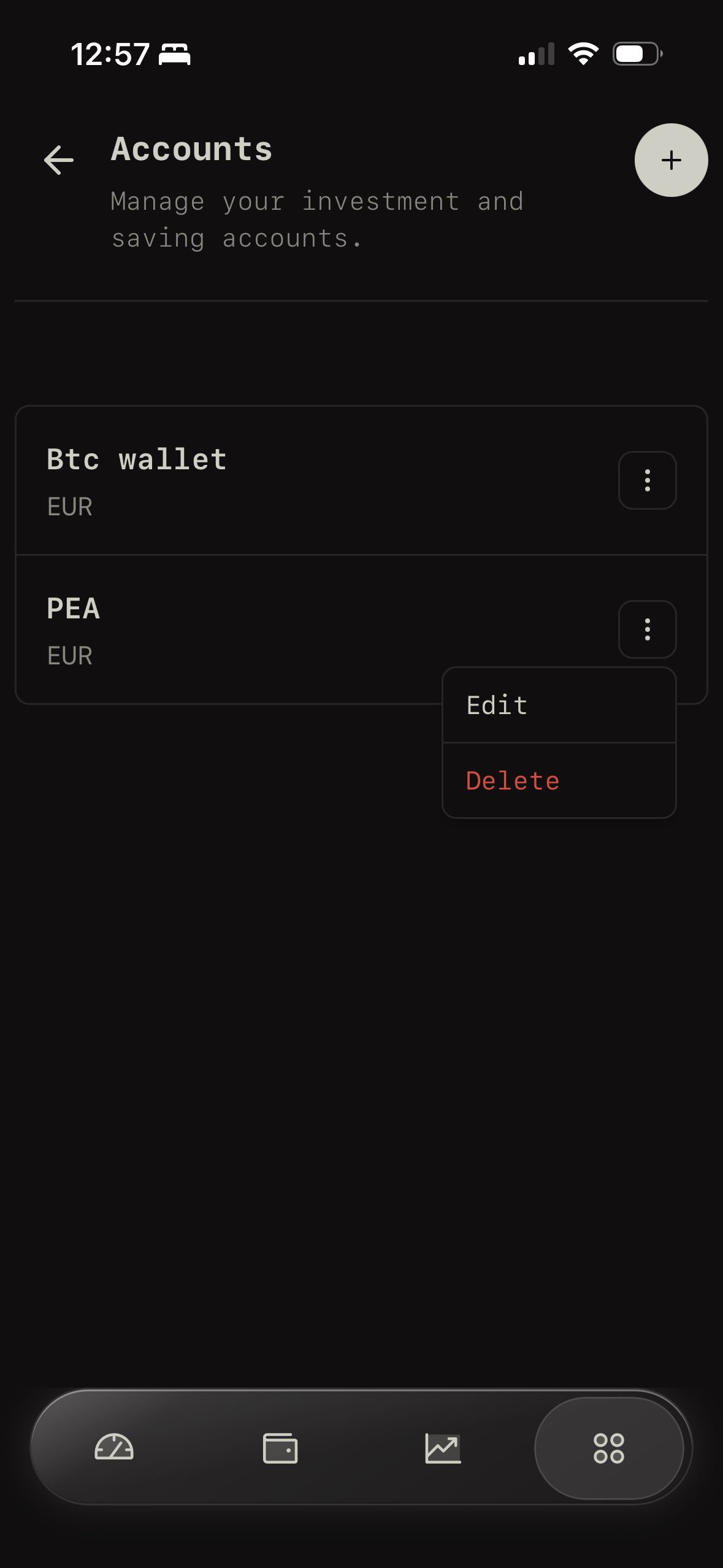 Account Management (Wealthfolio)