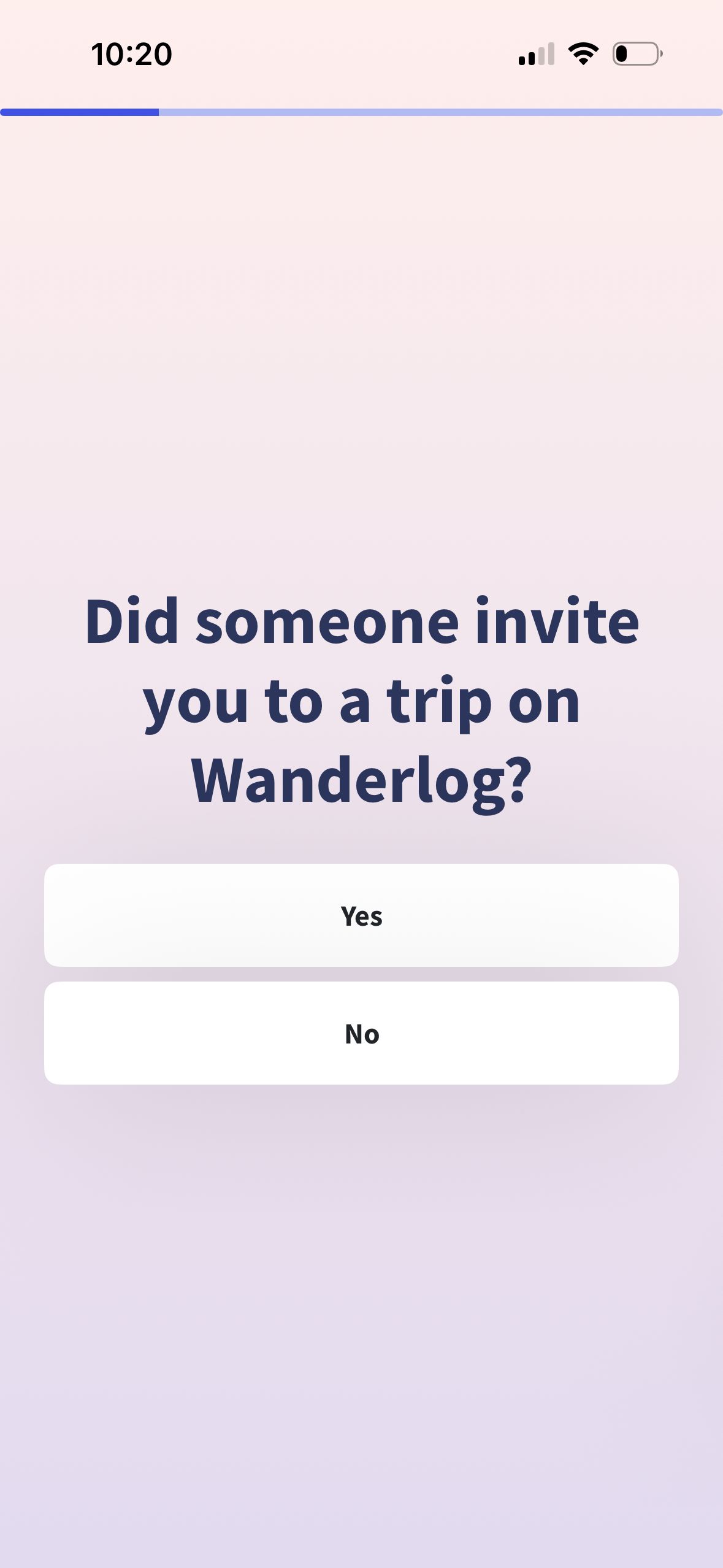 Confirmation/Prompt (Wanderlog)