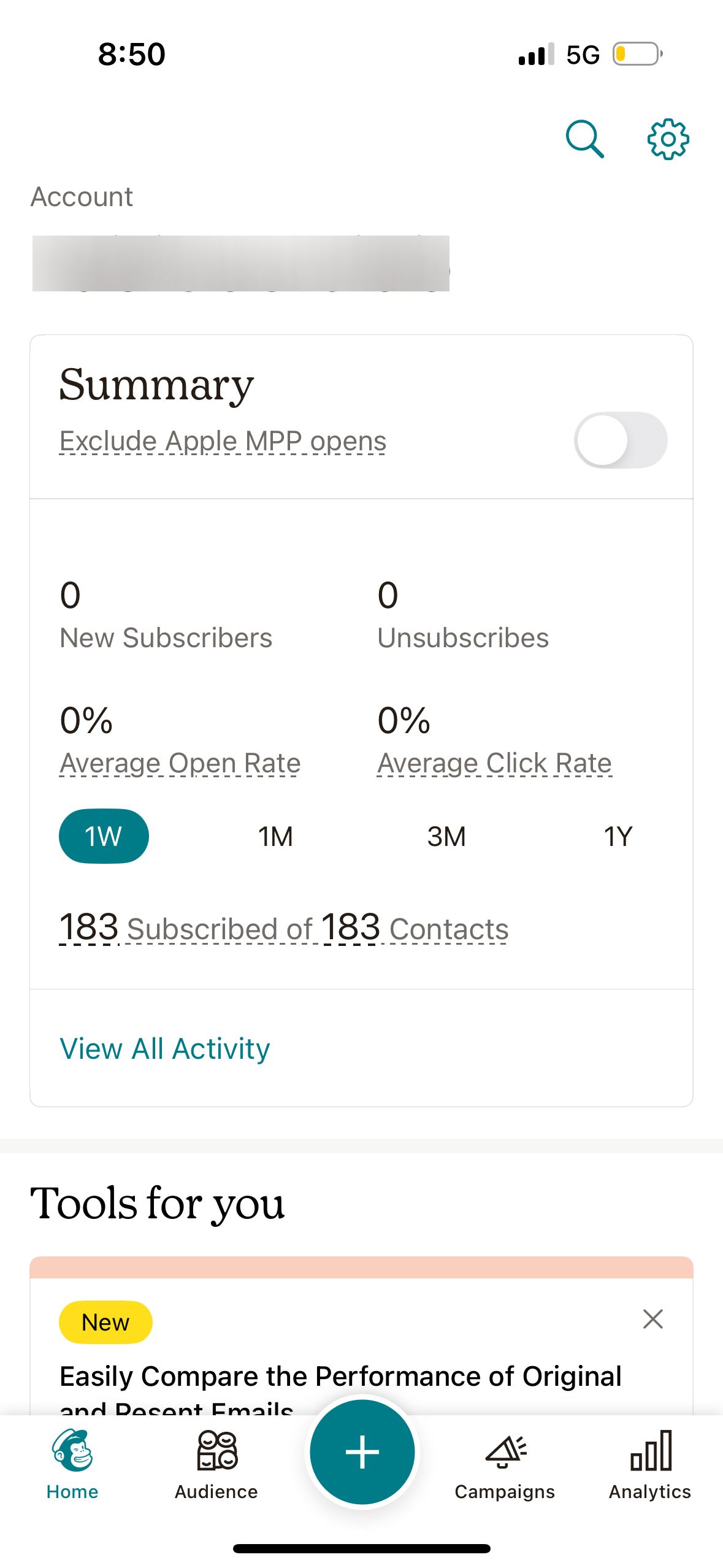 Dashboard (Mailchimp)