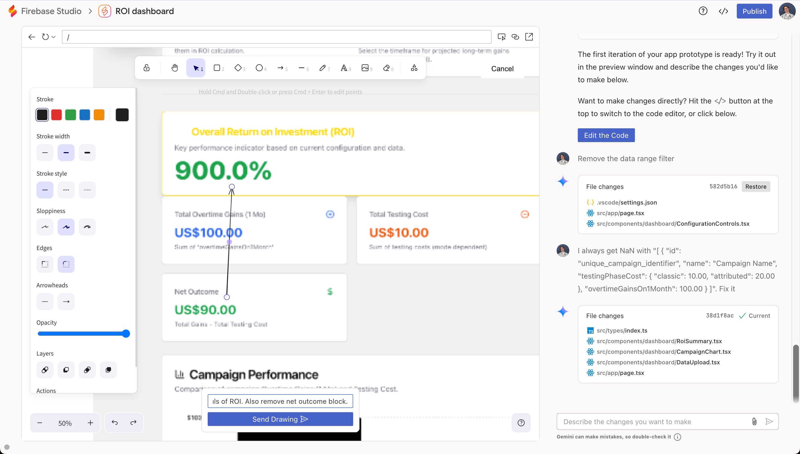Dashboard (Firebase Studio)