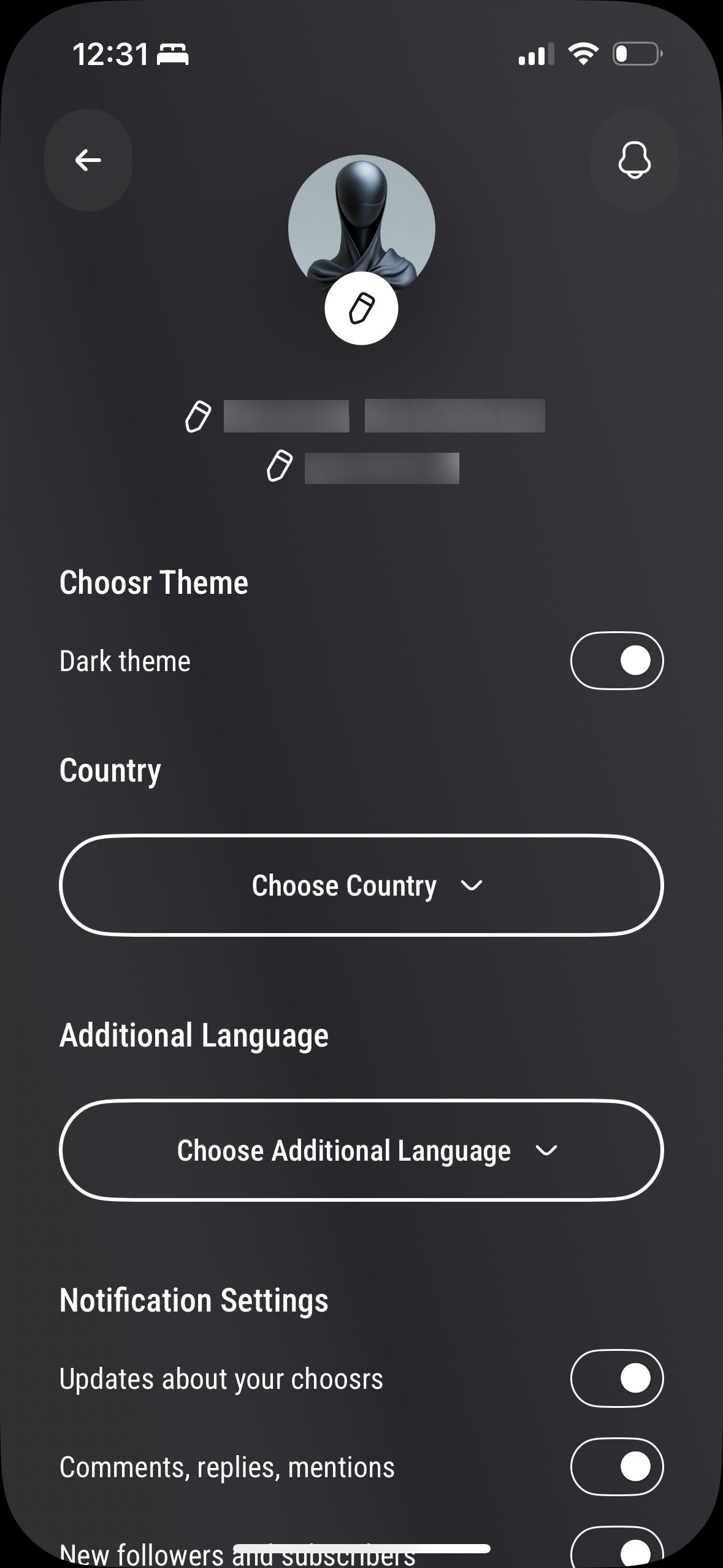 Settings (Choosr)