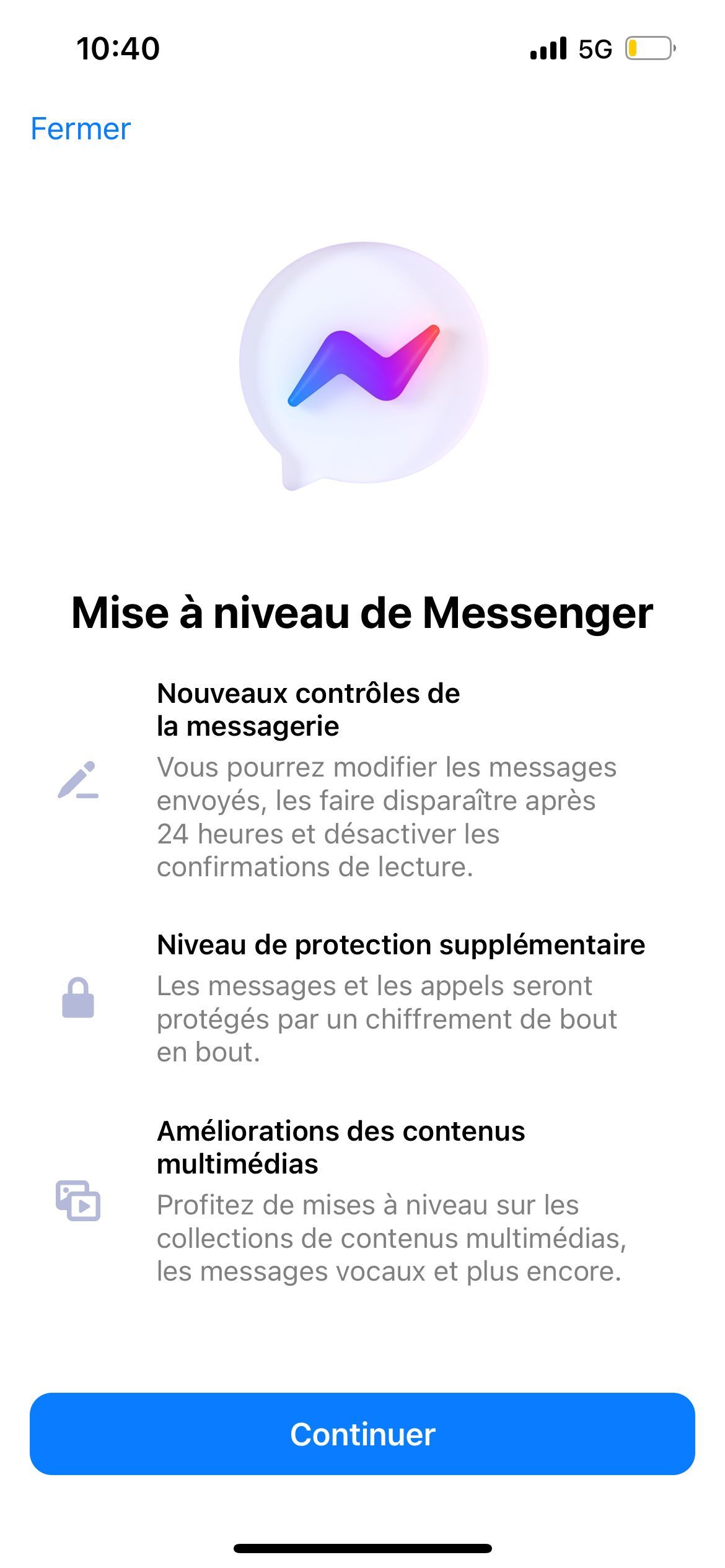 settings (Messenger)