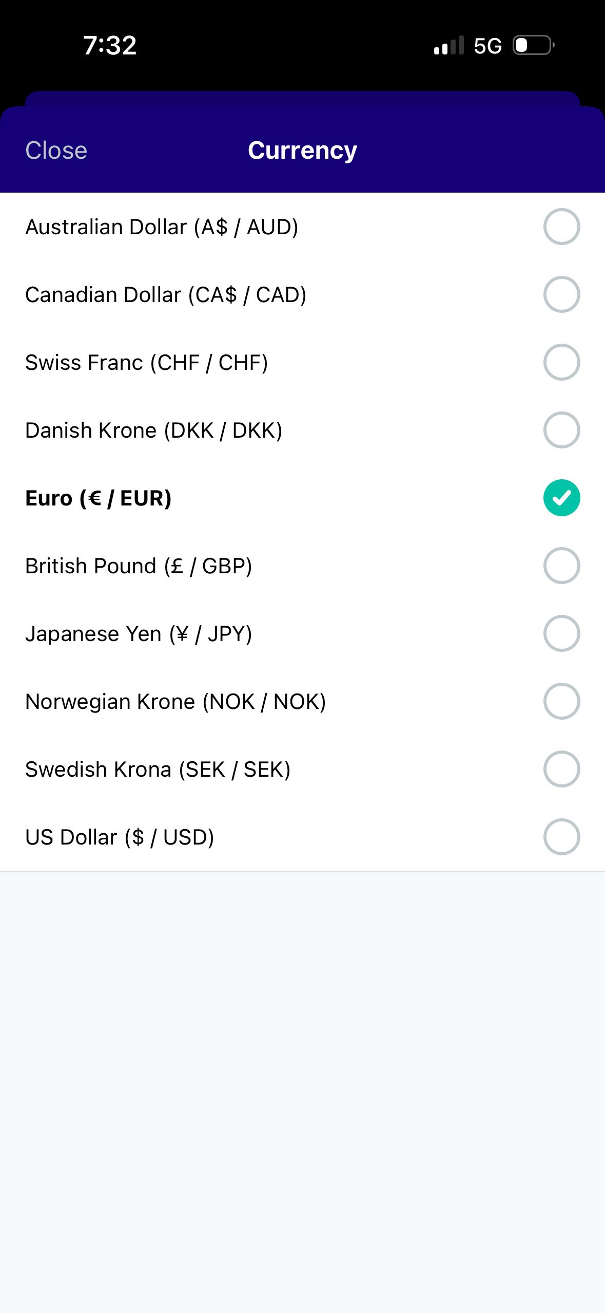 selection (Trainline)