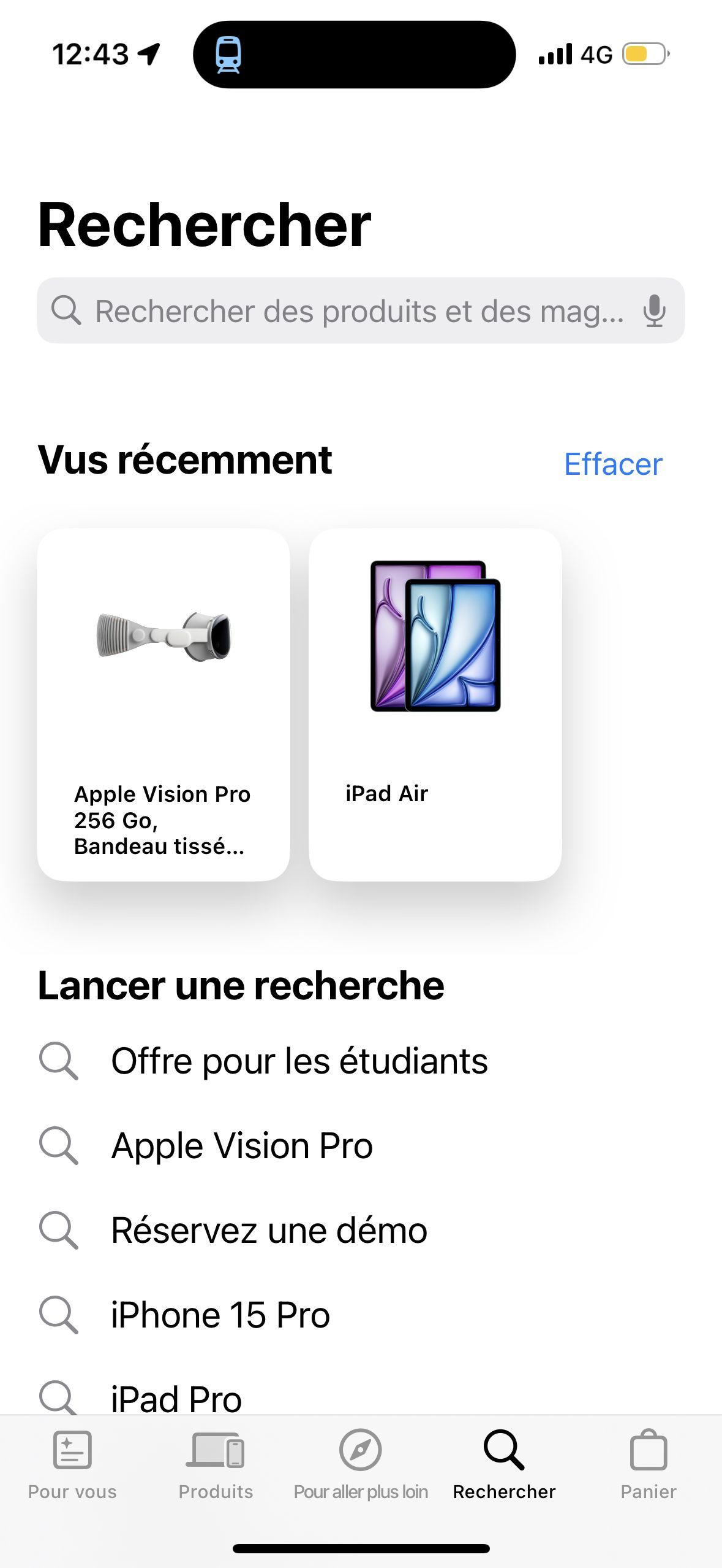 search (Apple Store)