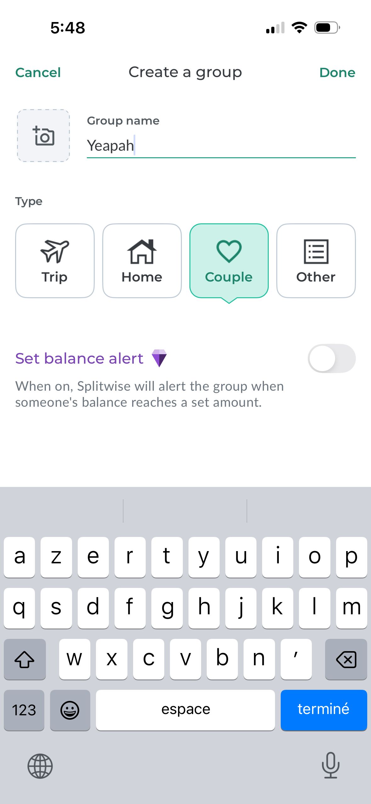 form (Splitwise)