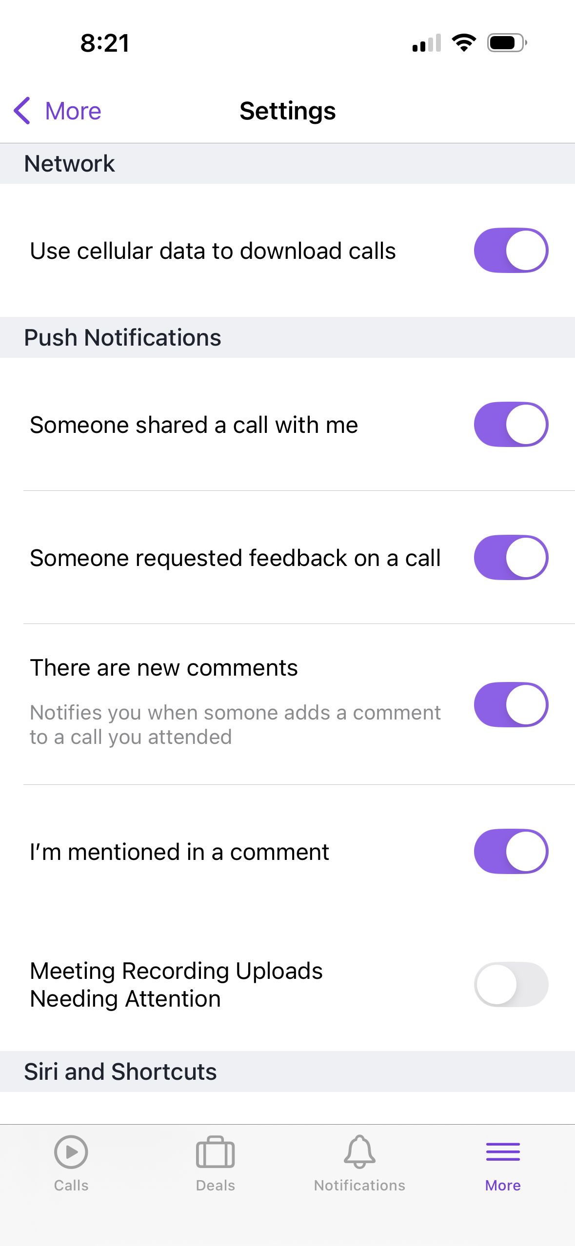 Settings (Gong)