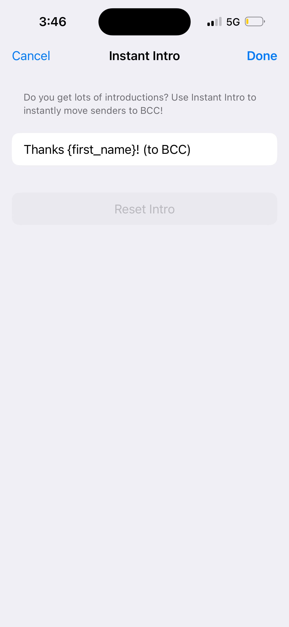settings screen (Superhuman)