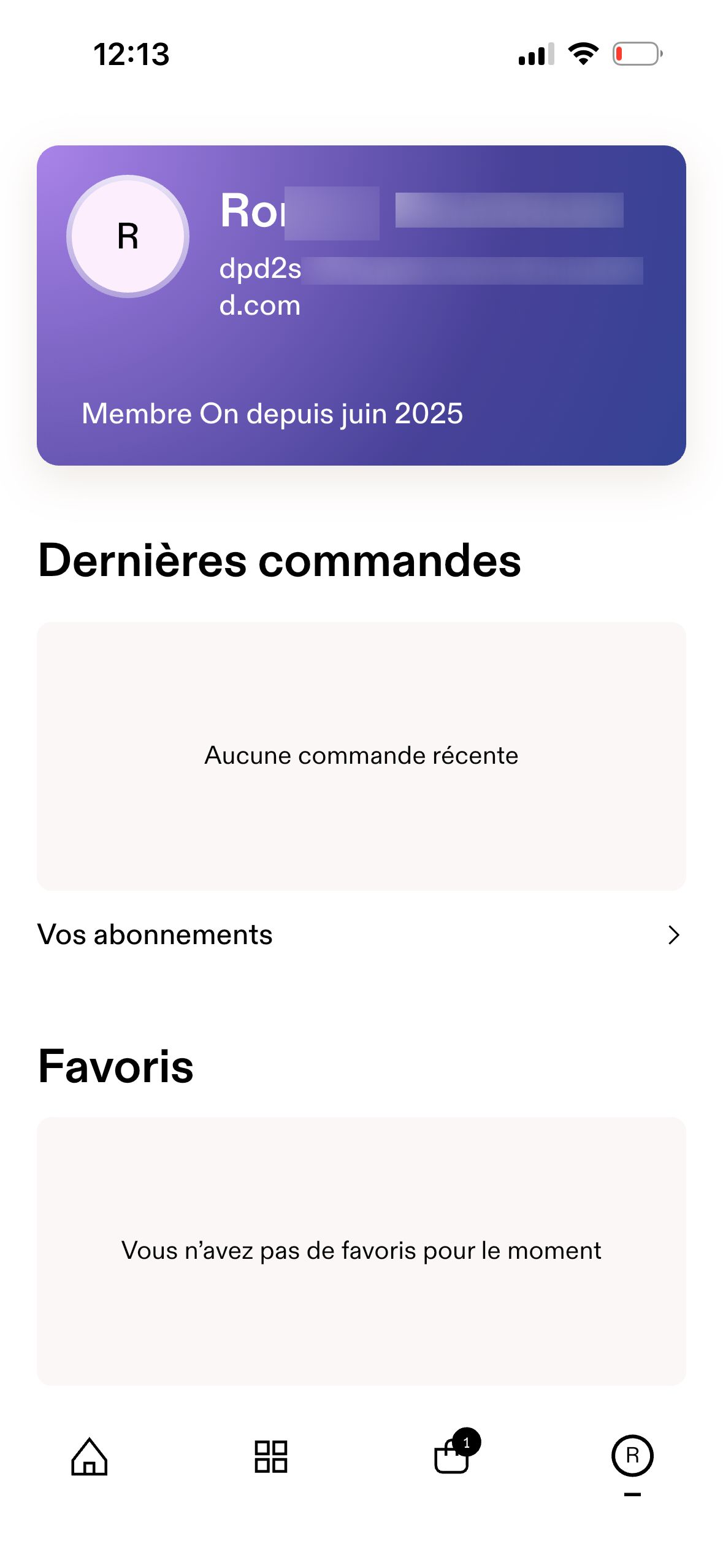 account (On)