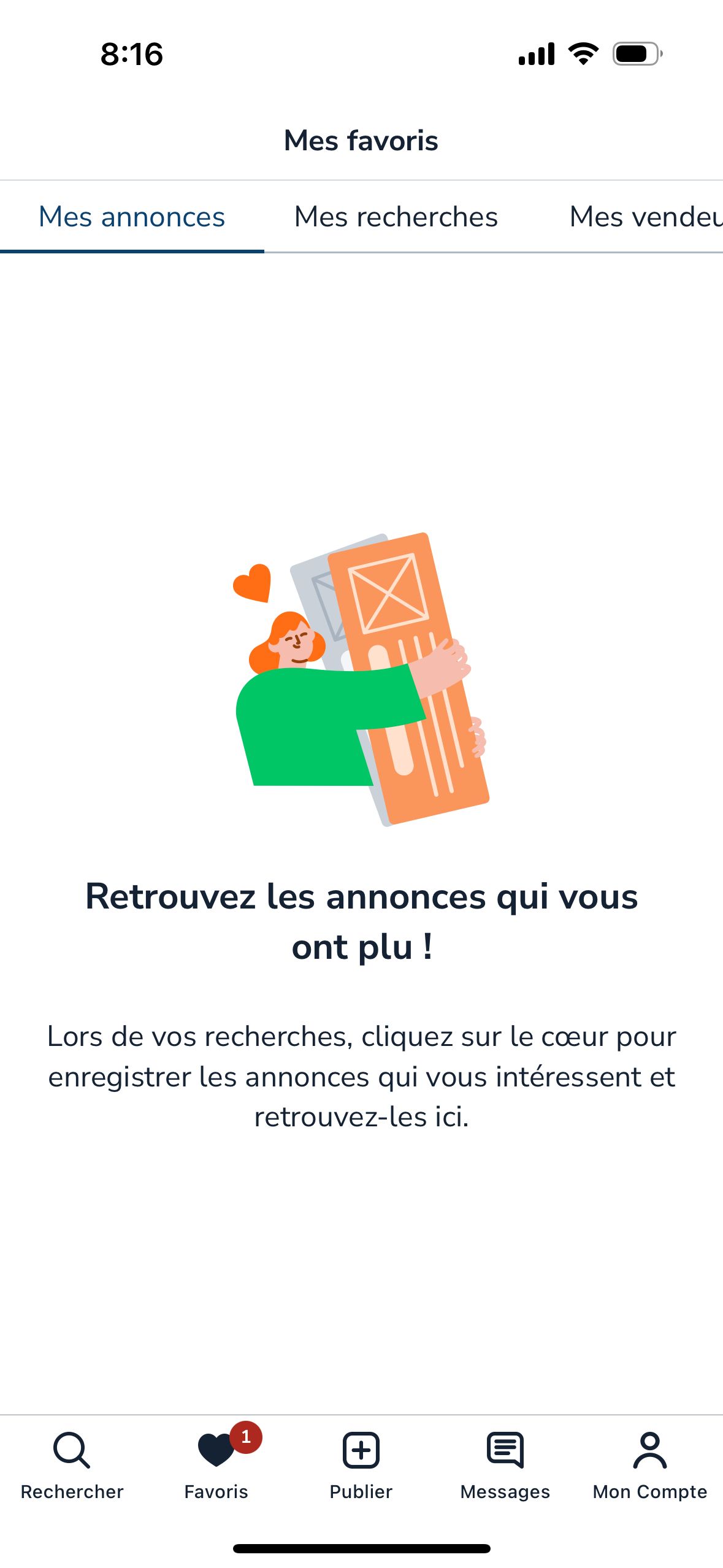 Empty state (Le bon coin)