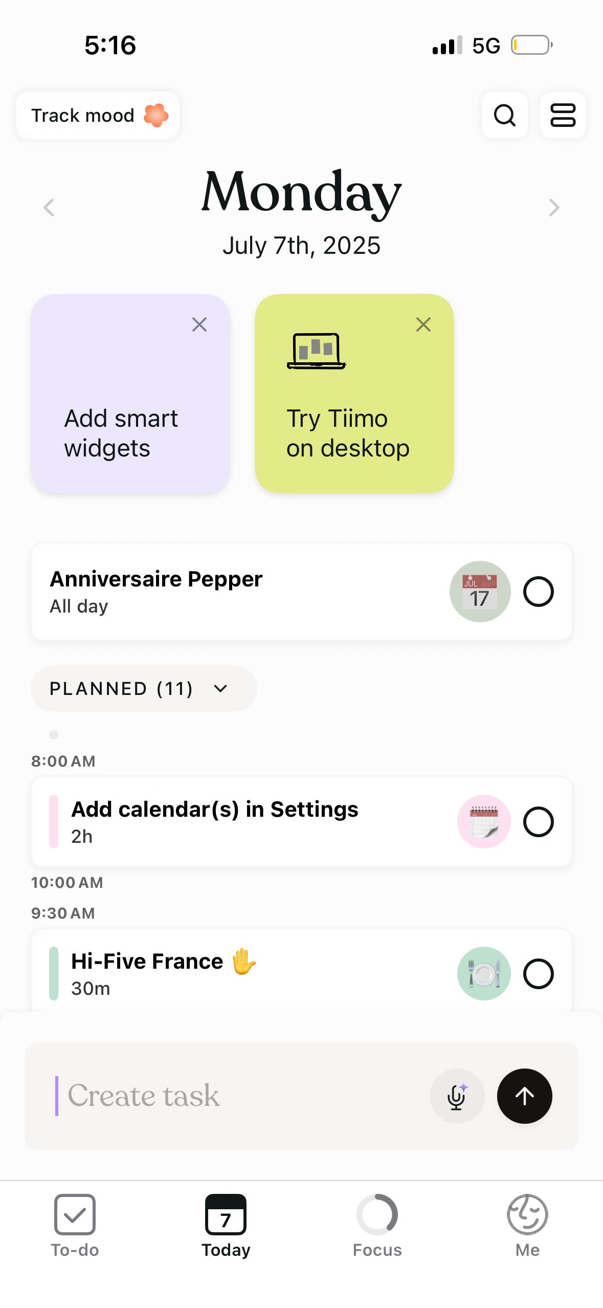 Calendar (Tiimo)