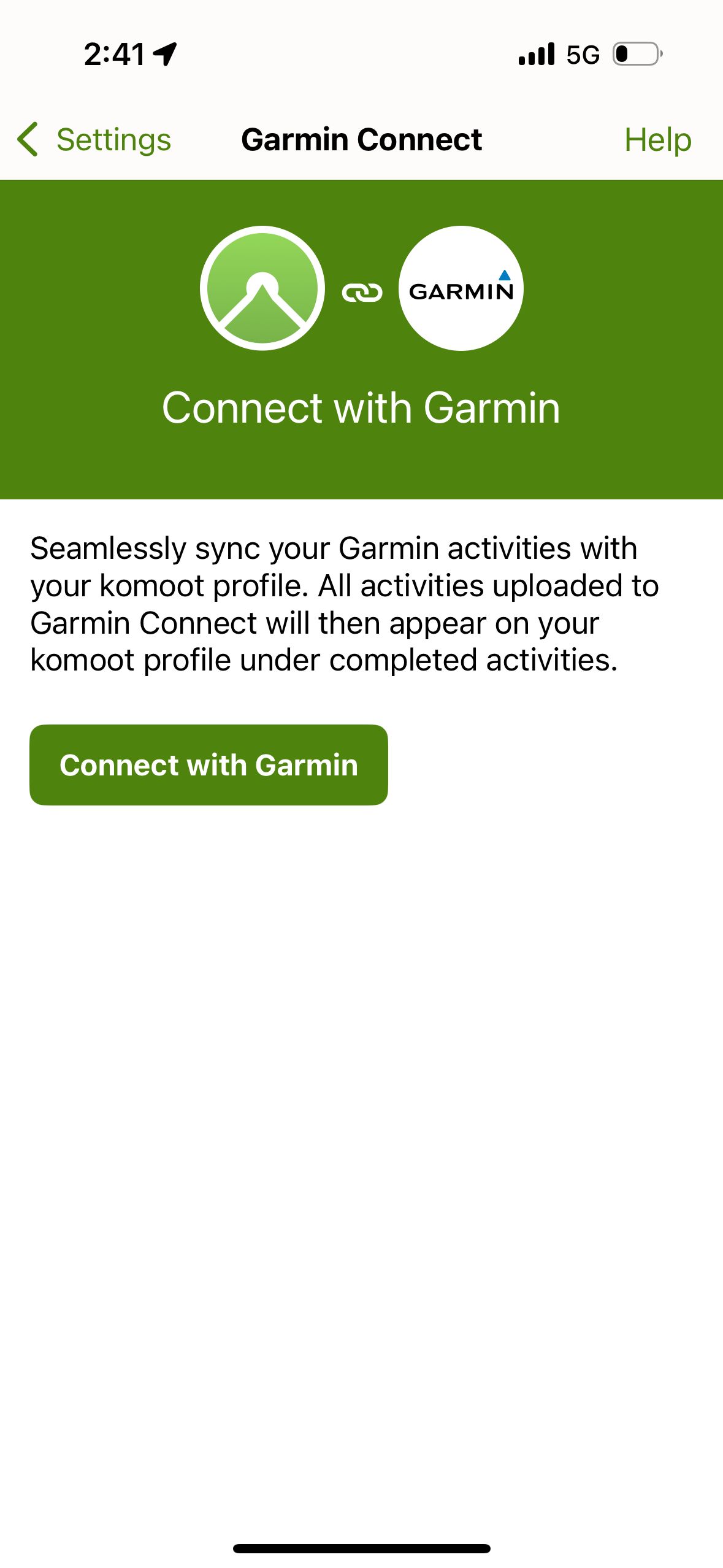 settings (Komoot)