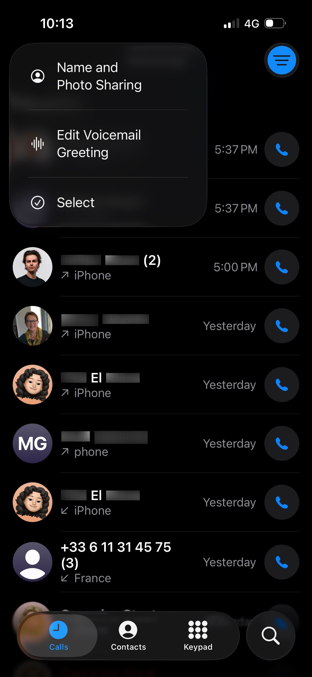 Call History (Phone iOS26)