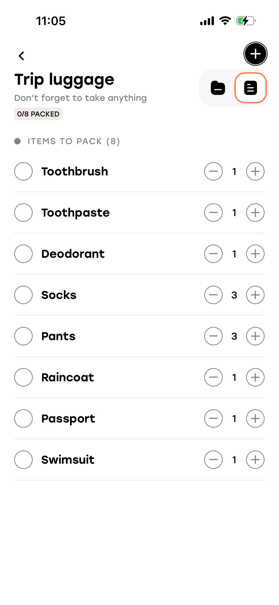 Checklist (Plan & Go)