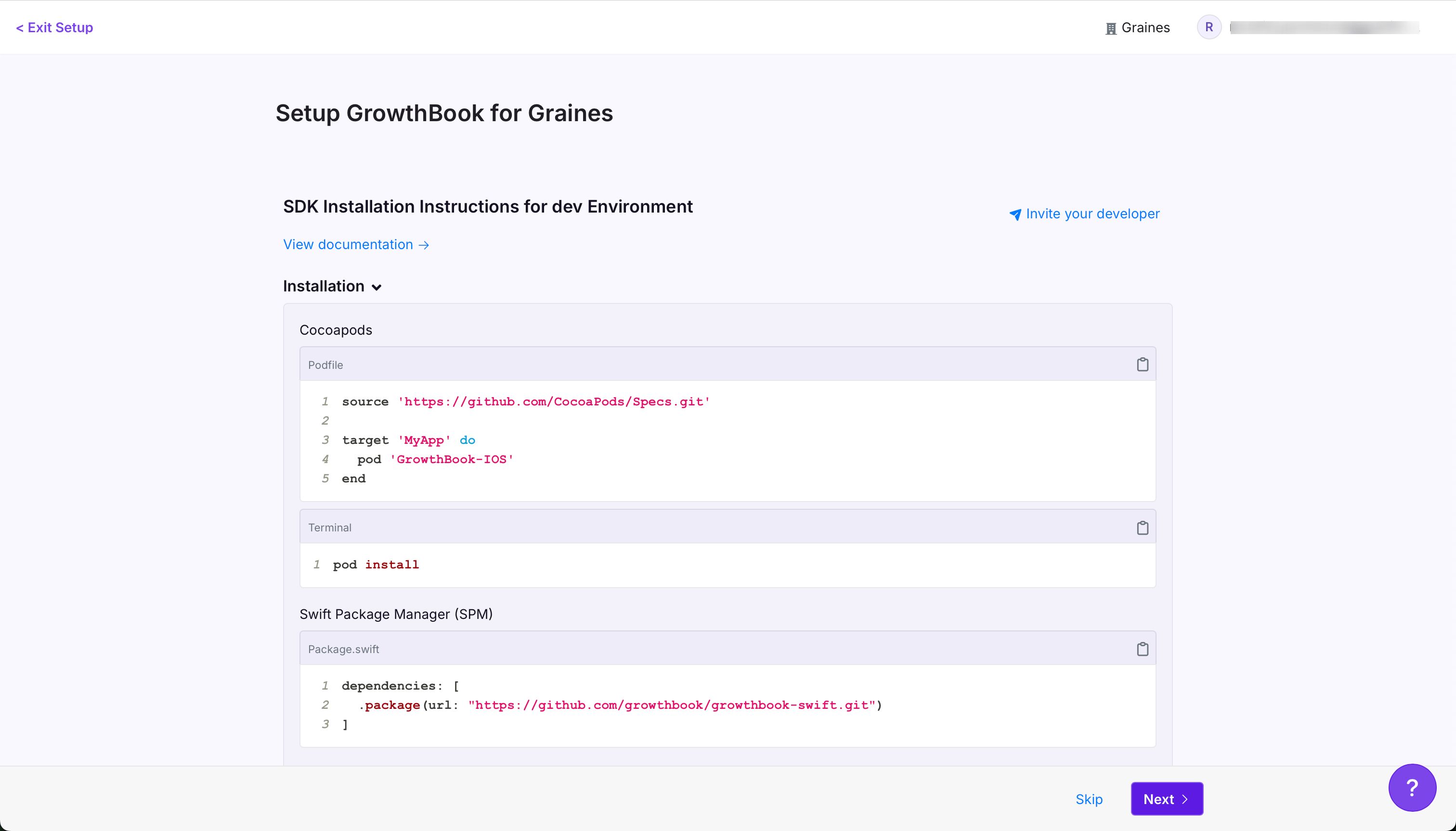 Setup/Configuration (Growthbook)