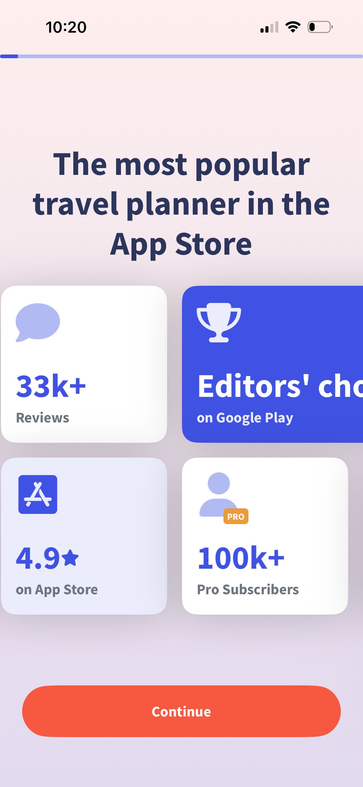 onboarding (Wanderlog)