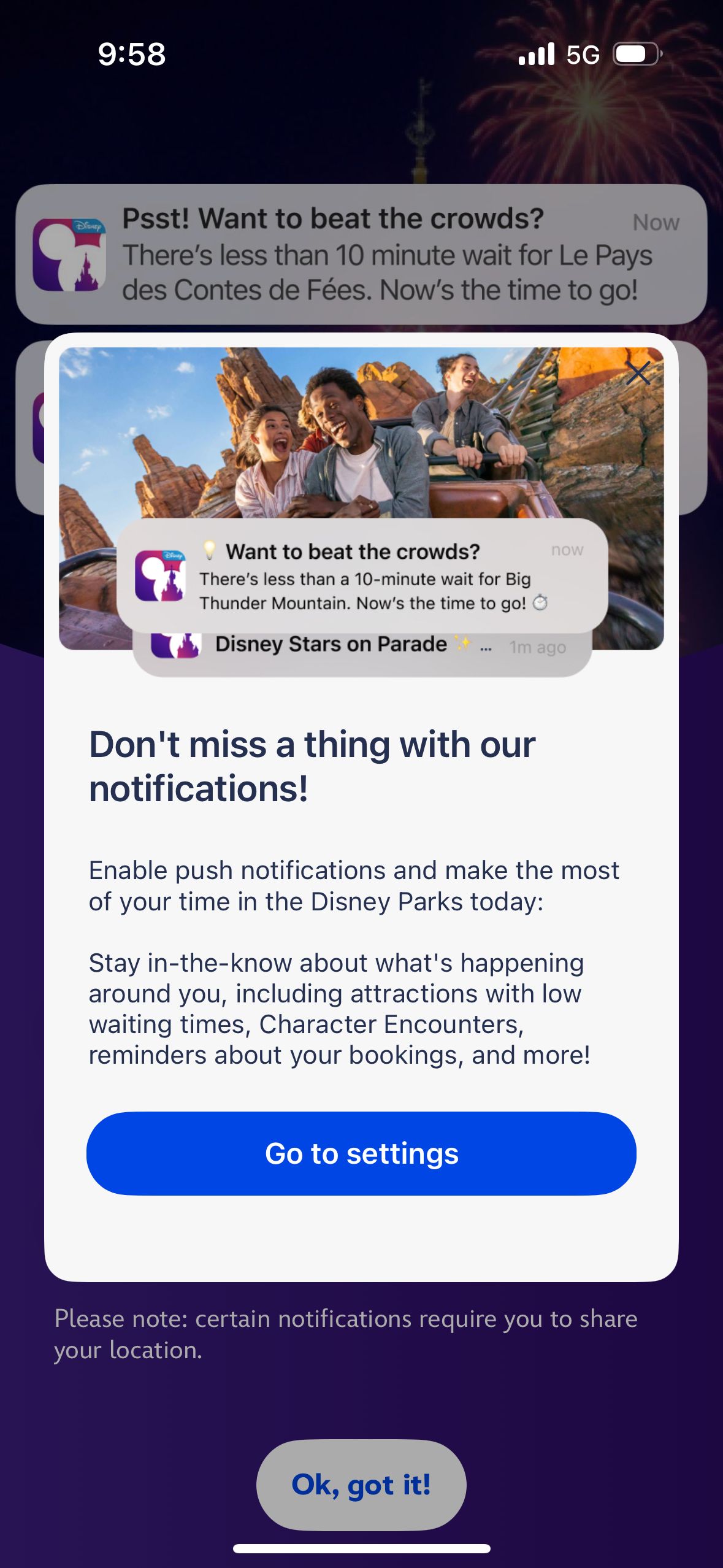 notification (Disneyland Paris)