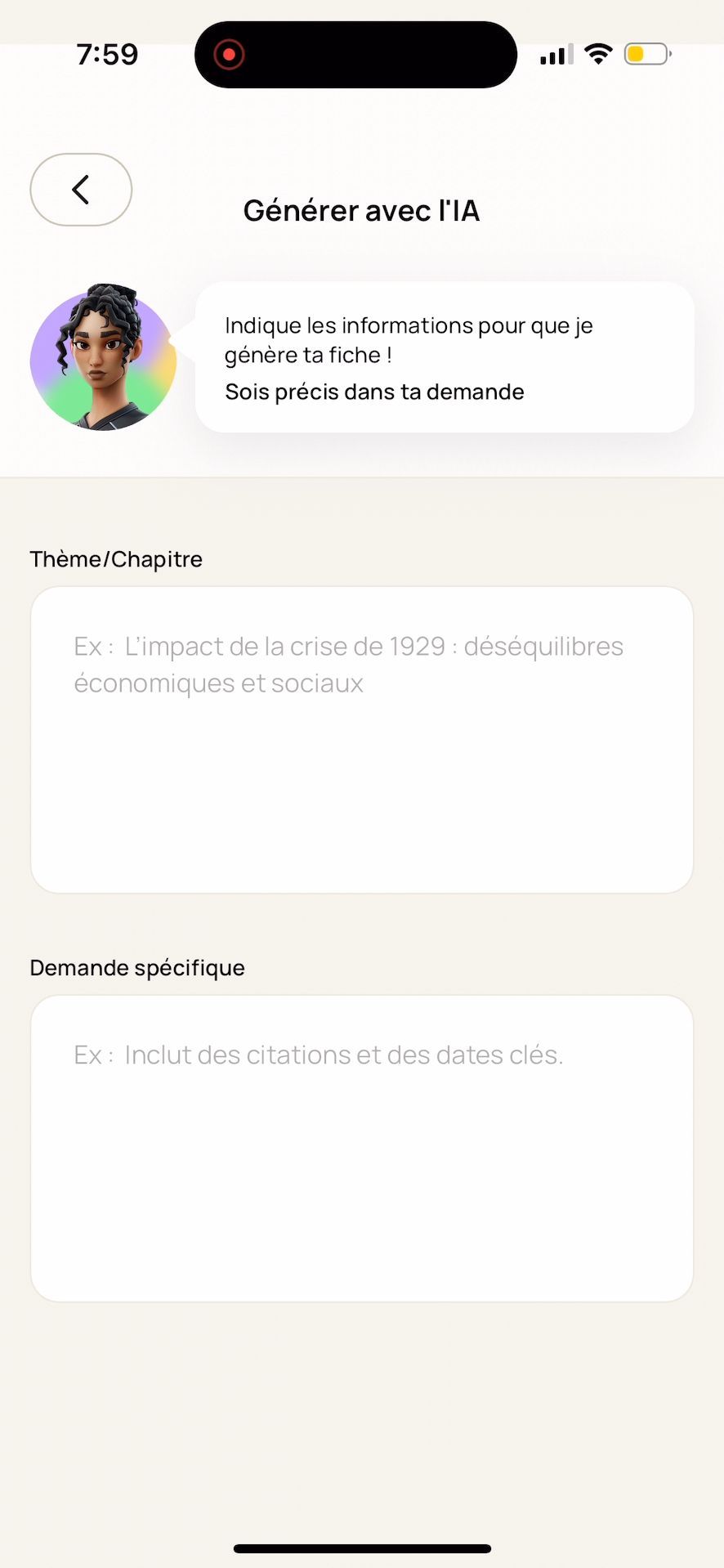 input (Générateur IA)