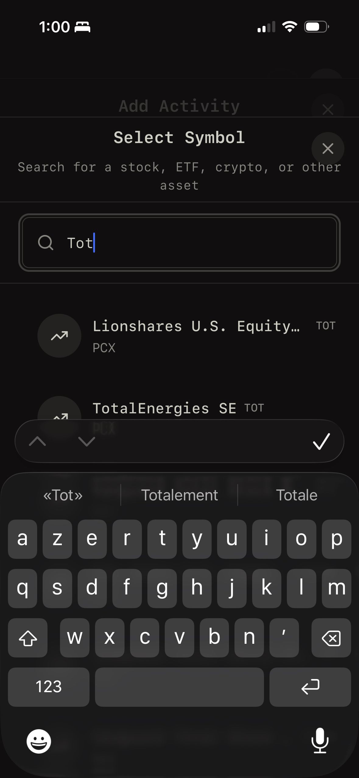Search (Wealthfolio)