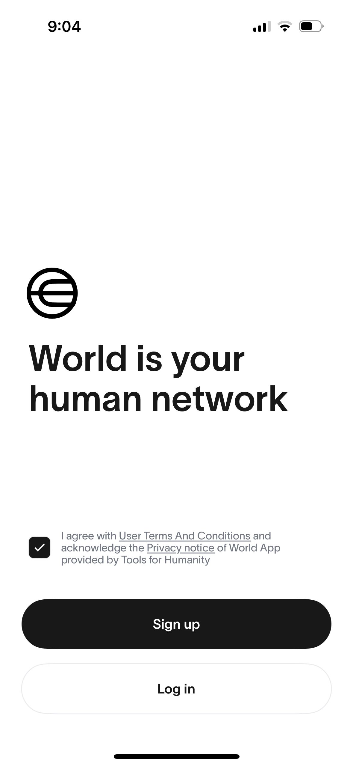 login (World App)