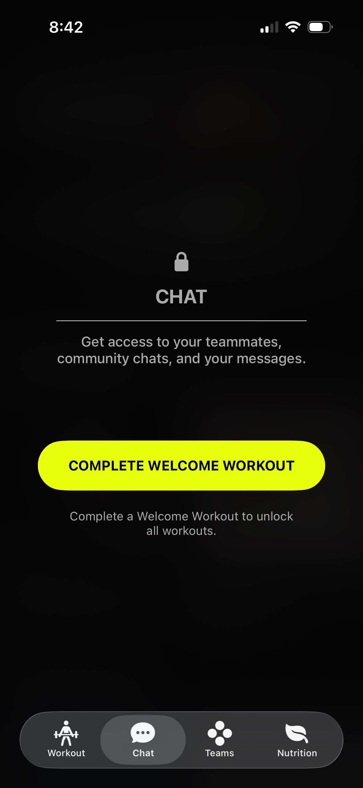 Chat Access Screen