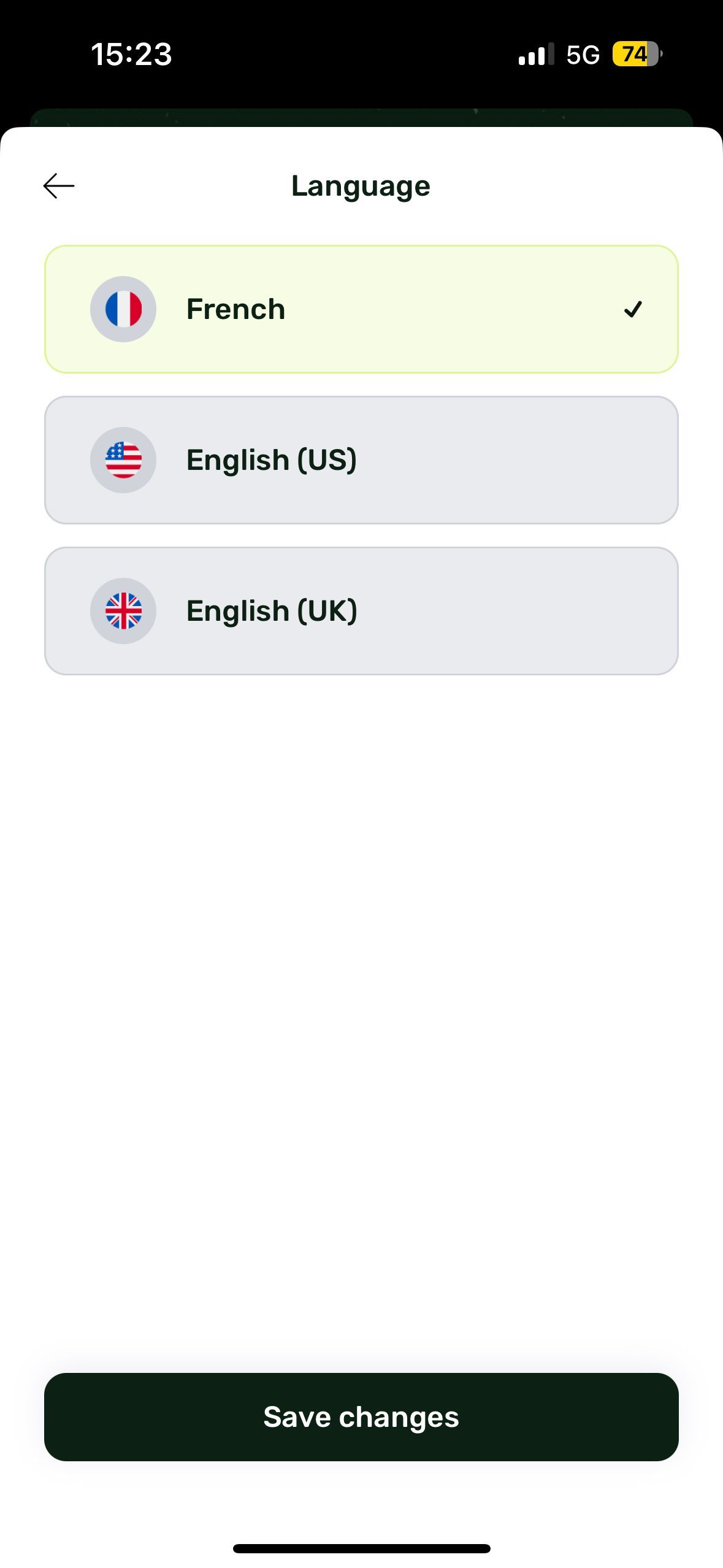 settings (Language Settings)