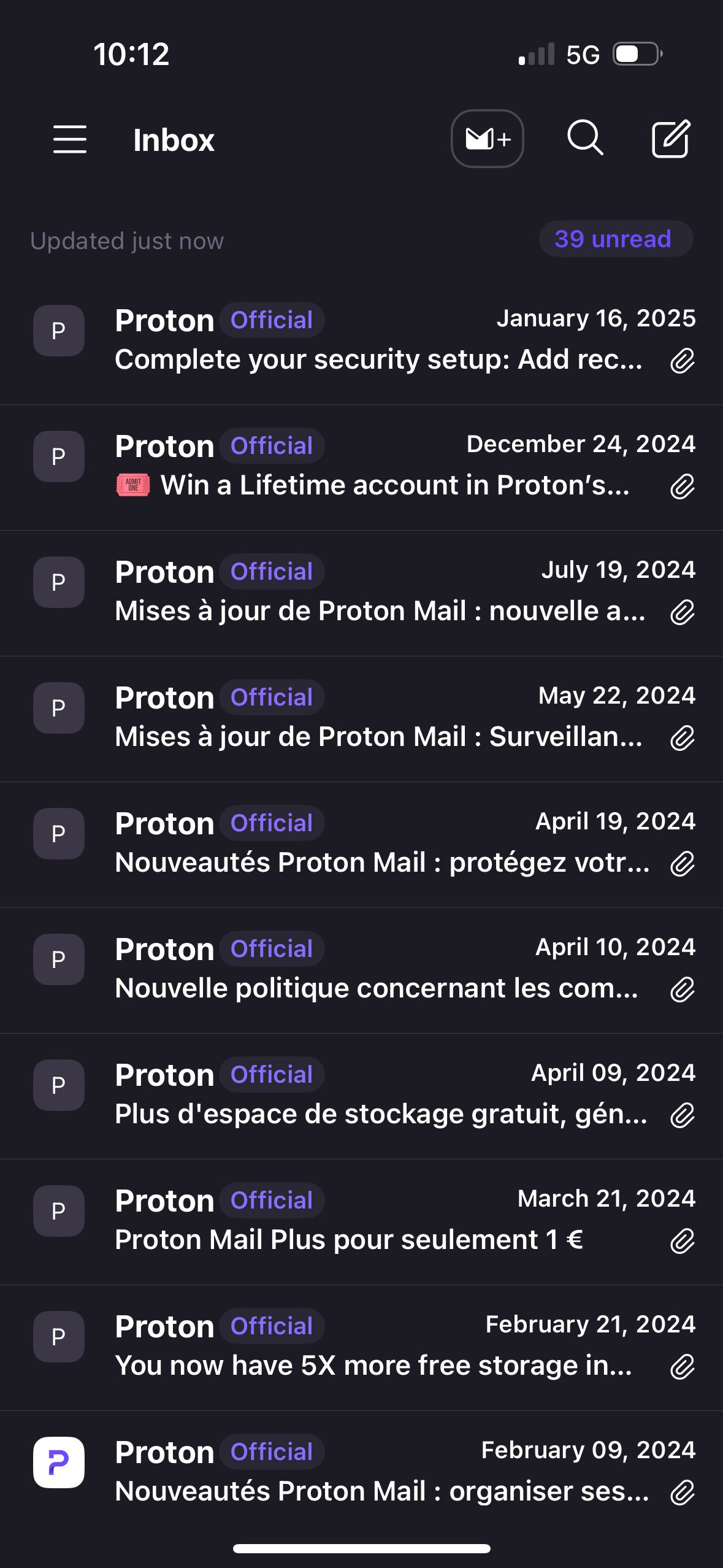 Email Inbox (Proton Mail)