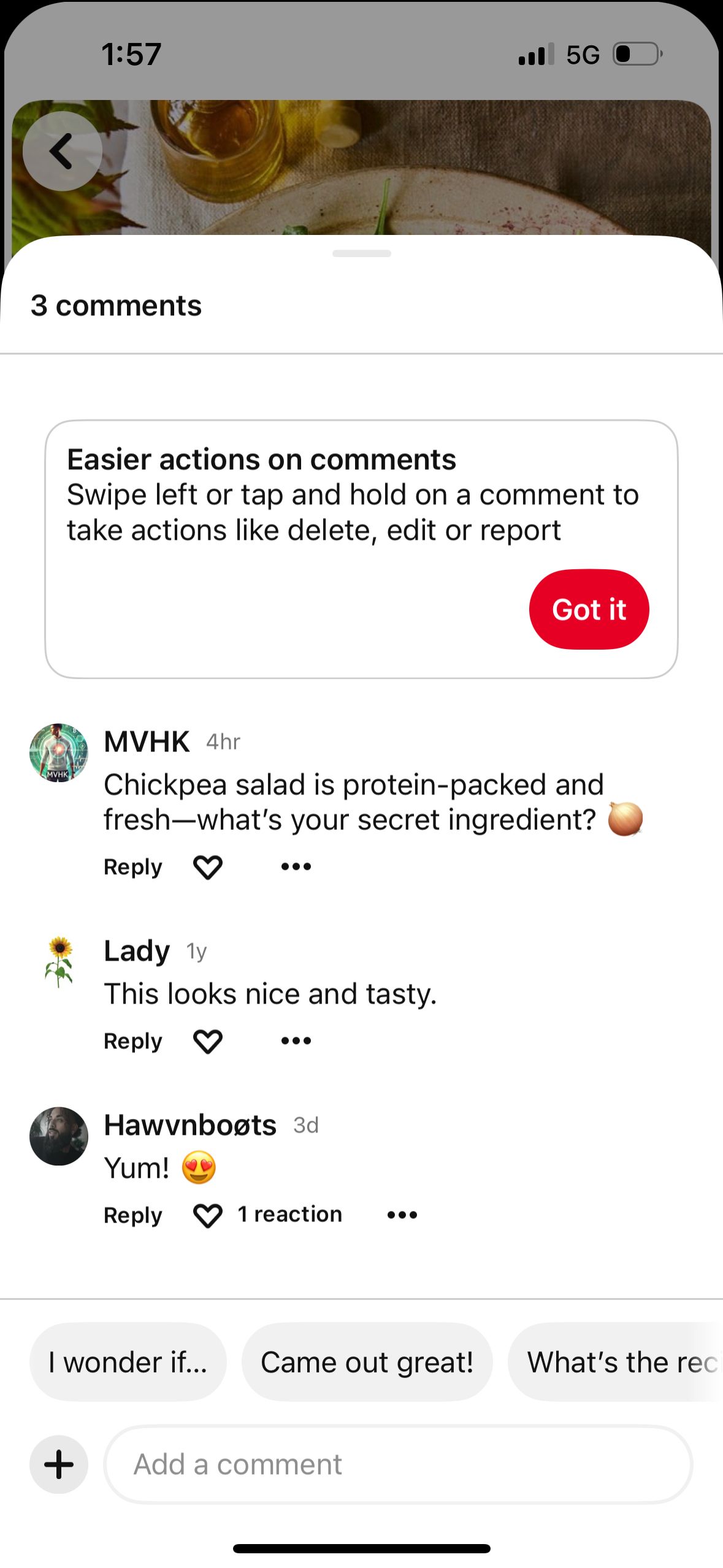 Comment Section