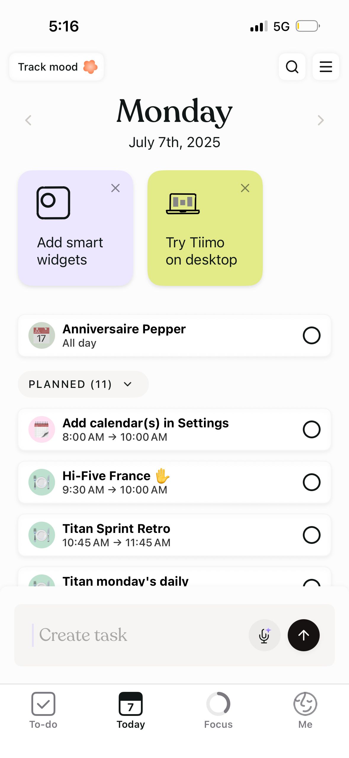 Calendar/Scheduler (Tiimo)