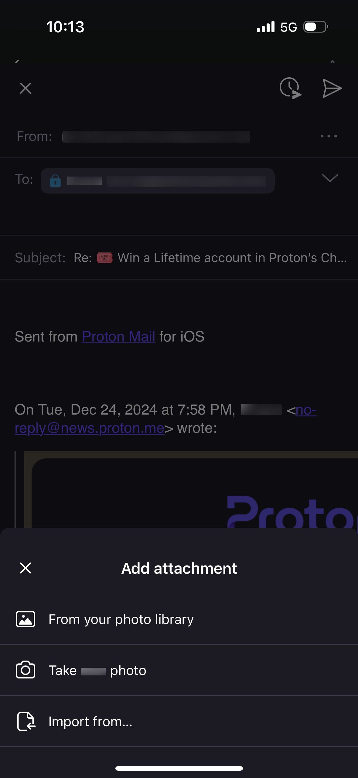 modal (Proton Mail)
