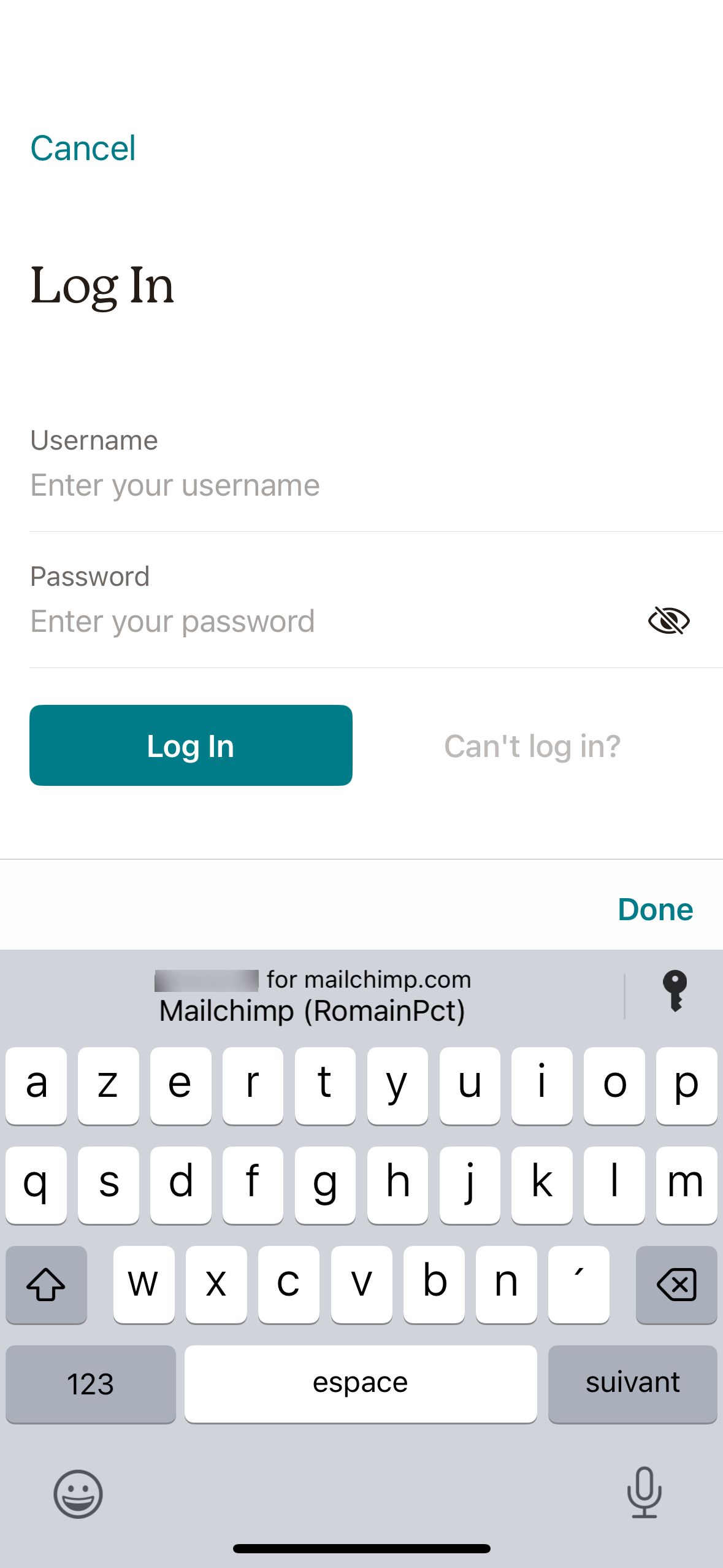 login (Mailchimp)