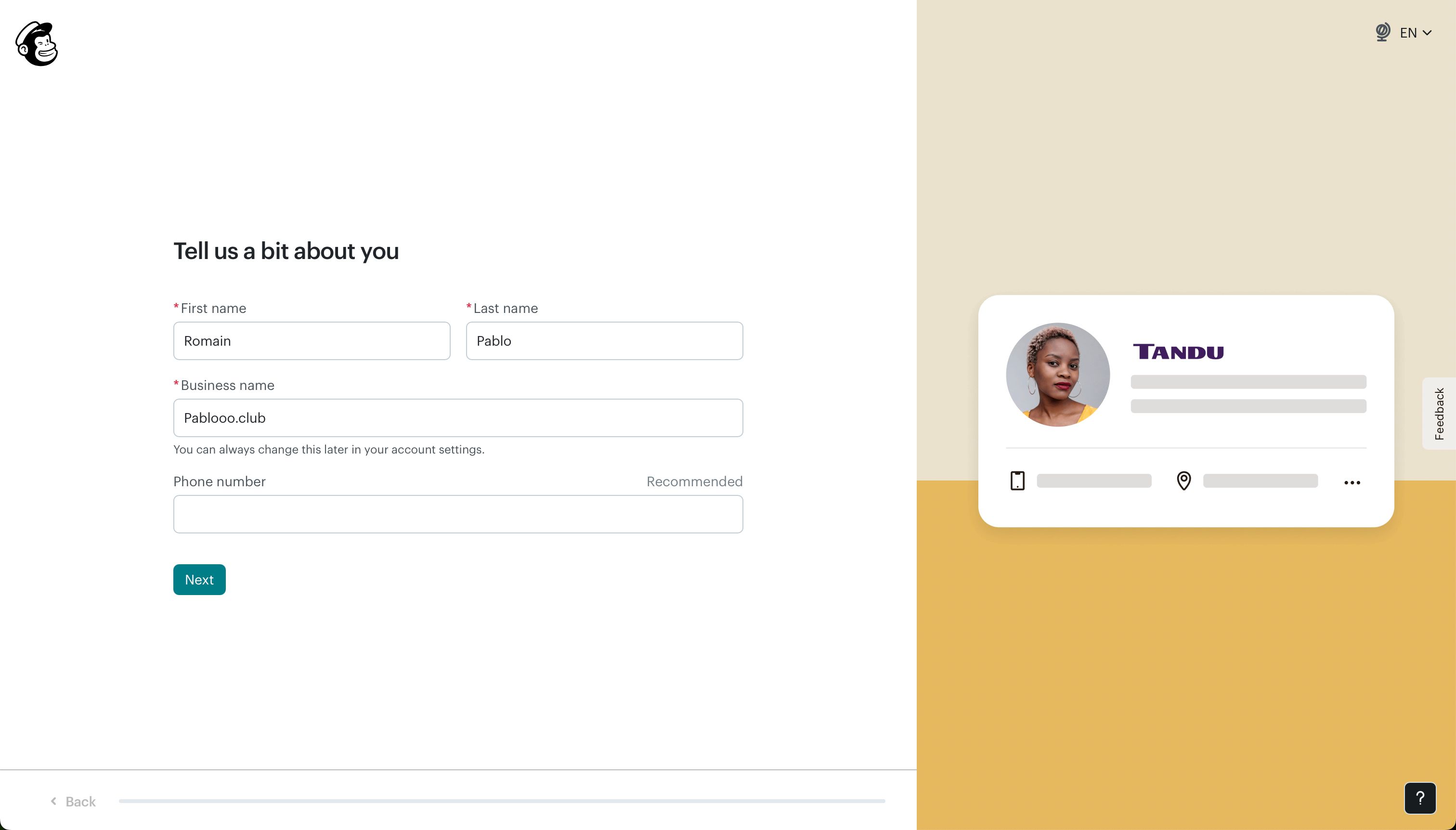 form (Mailchimp)