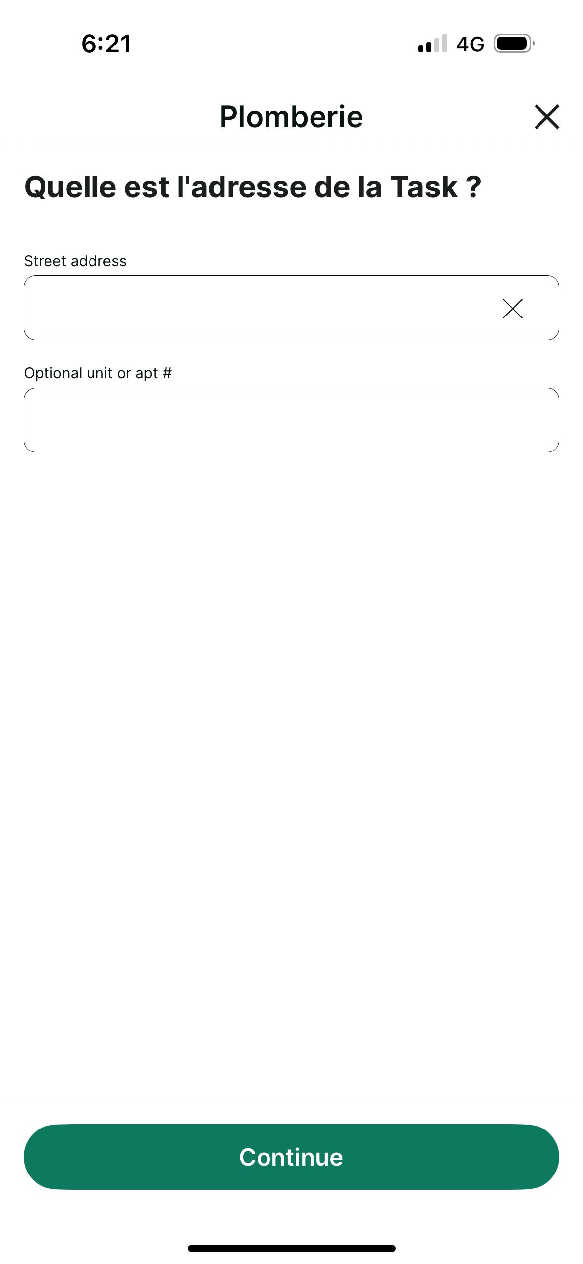 form (TaskRabbit)